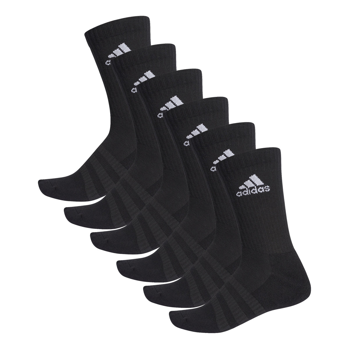adidas Cush Crew Sportsocken 6er Pack Unisex - schwarz, weiß adidas Cush Crew Sportsocken 6er Pack Unisex - schwarz, weiß