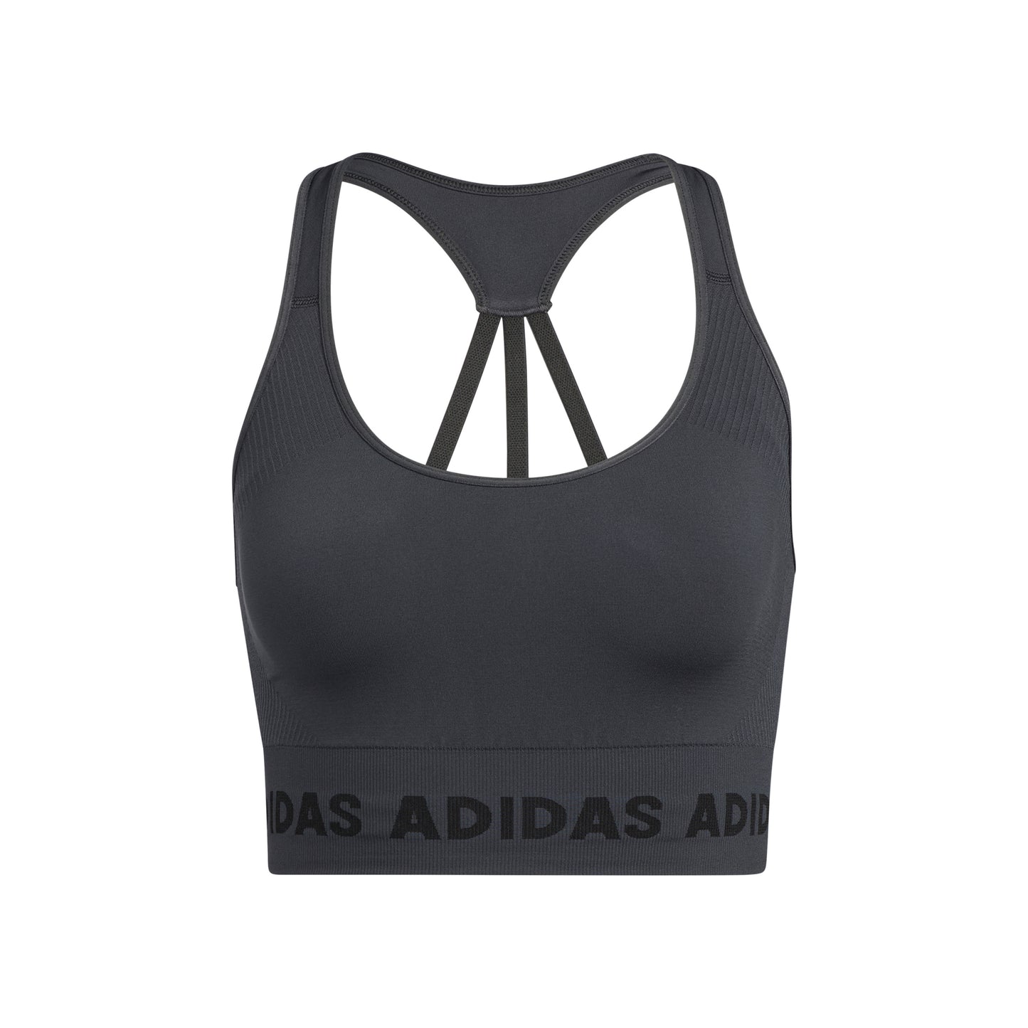 adidas Aeroknit Sport-BH Damen - dunkelgrau, schwarz adidas Aeroknit Sport-BH Damen - dunkelgrau, schwarz