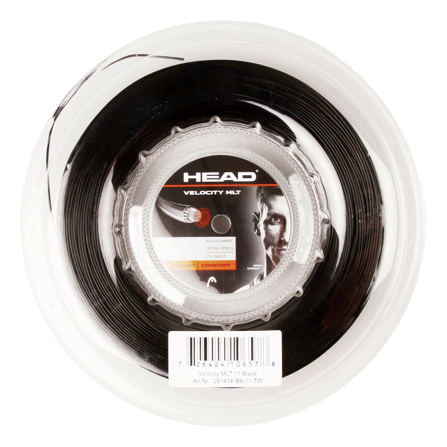 HEAD Velocity MLT Saitenrolle 200m-Schwarz HEAD Velocity MLT Saitenrolle 200m-Schwarz