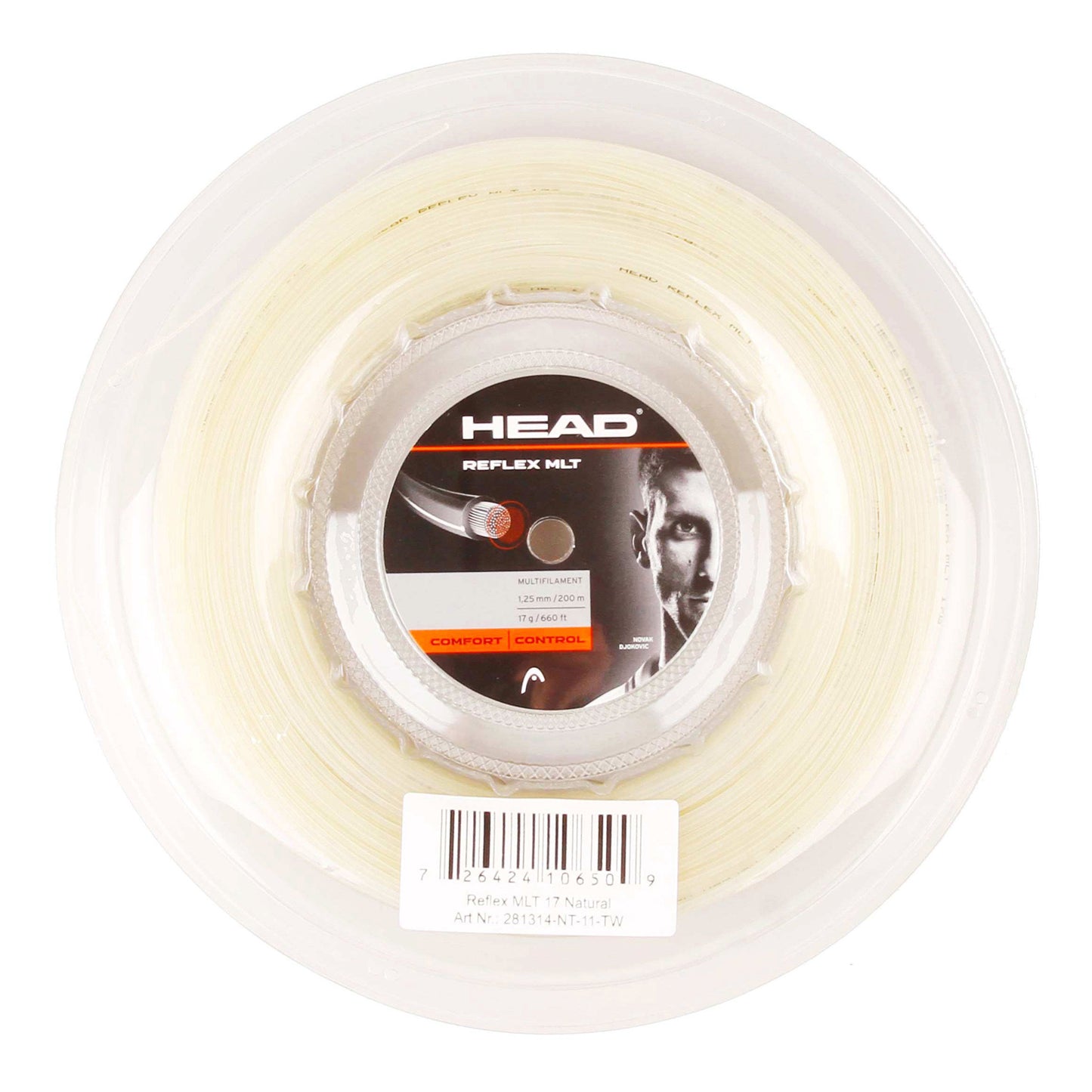 HEAD Reflex MLT Saitenrolle 200m-Nude HEAD Reflex MLT Saitenrolle 200m-Nude