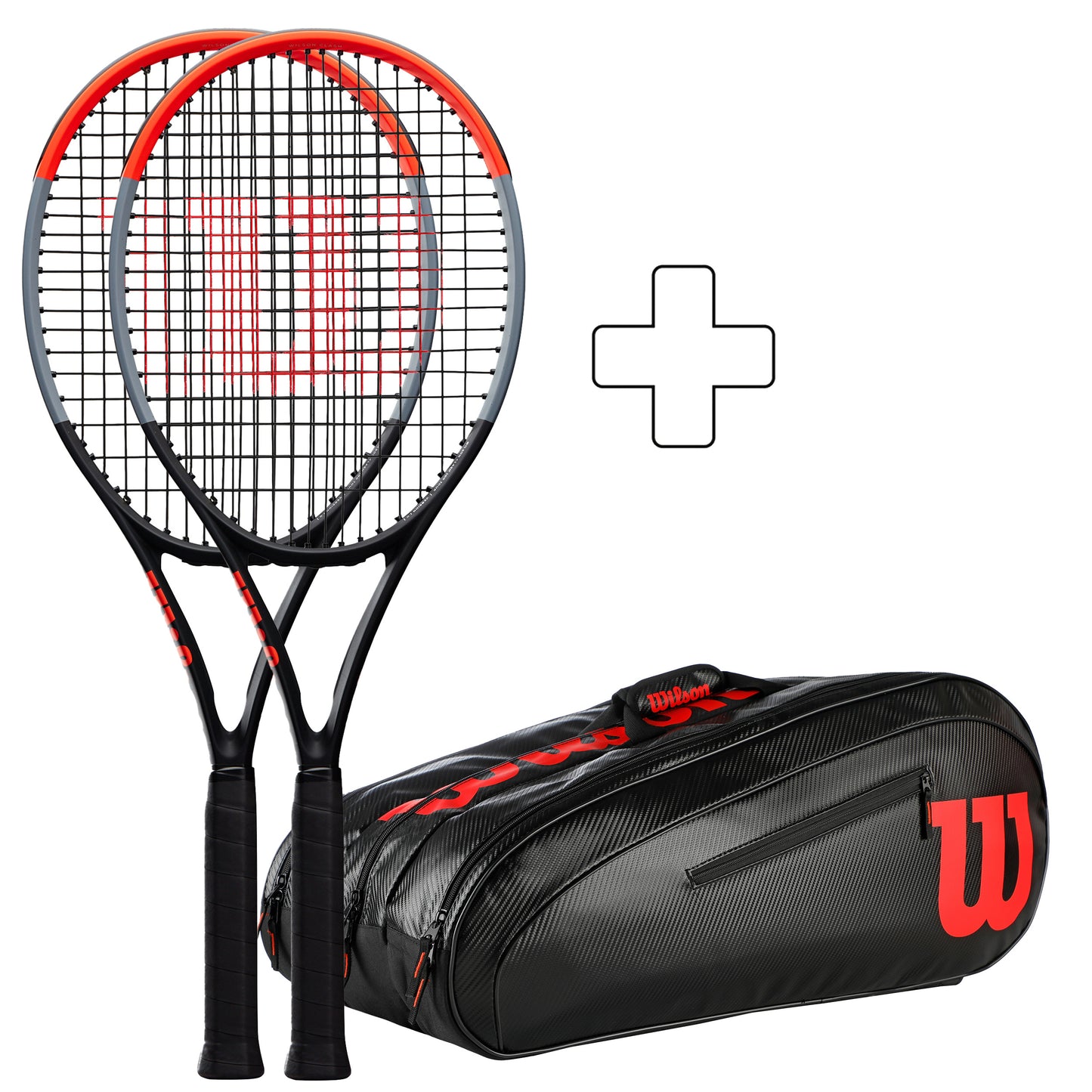 Wilson 2x Clash 100 Pro (Tour) plus Schlägertasche Wilson 2x Clash 100 Pro (Tour) plus Schlägertasche