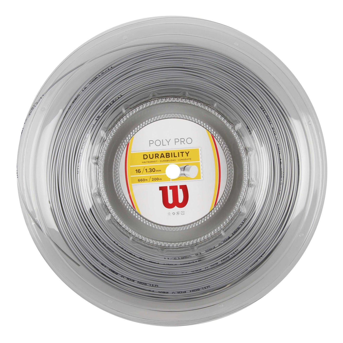 Wilson Poly Pro Saitenrolle 200m-Silber Wilson Poly Pro Saitenrolle 200m-Silber