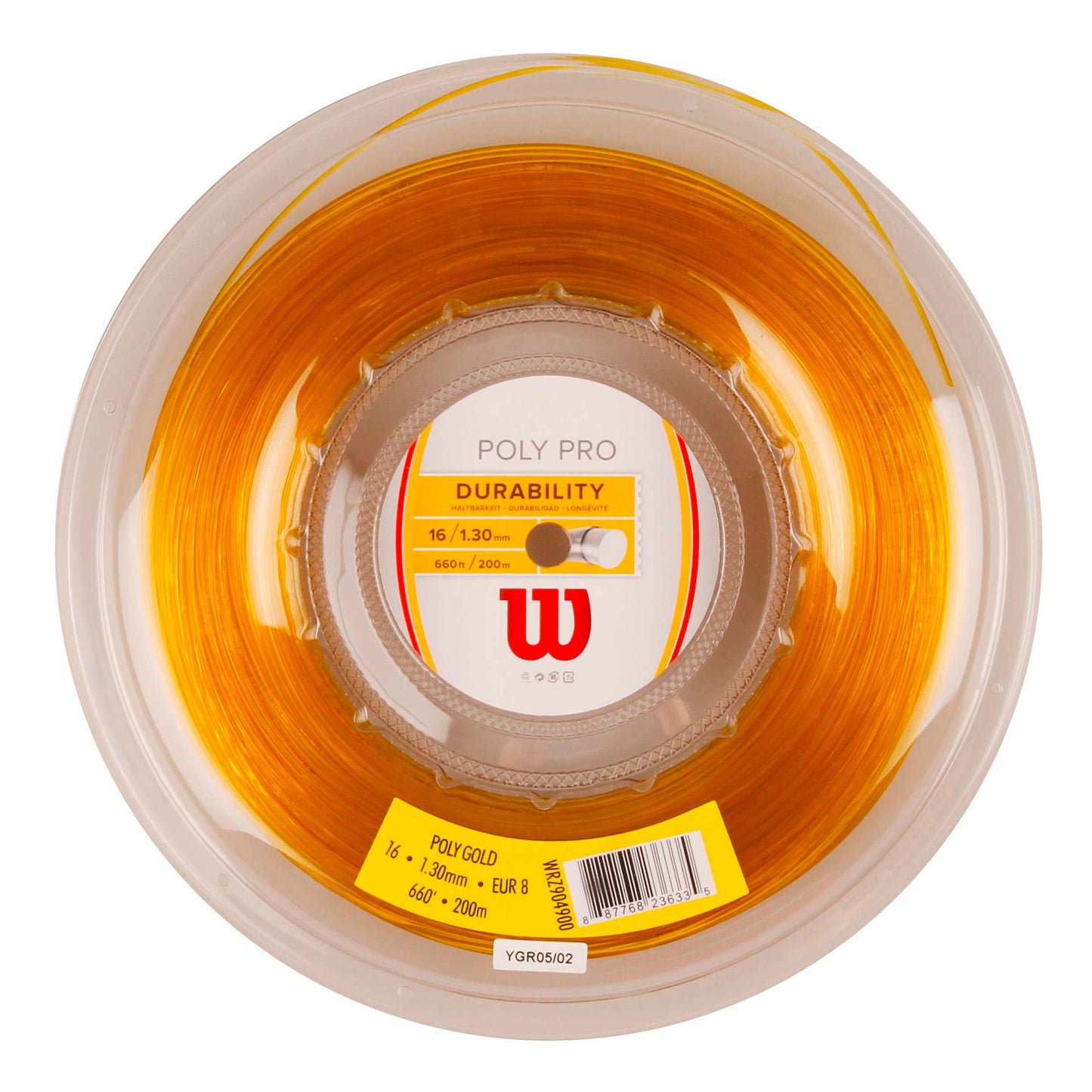 Wilson Poly Saitenrolle 200m-Gold Wilson Poly Saitenrolle 200m-Gold