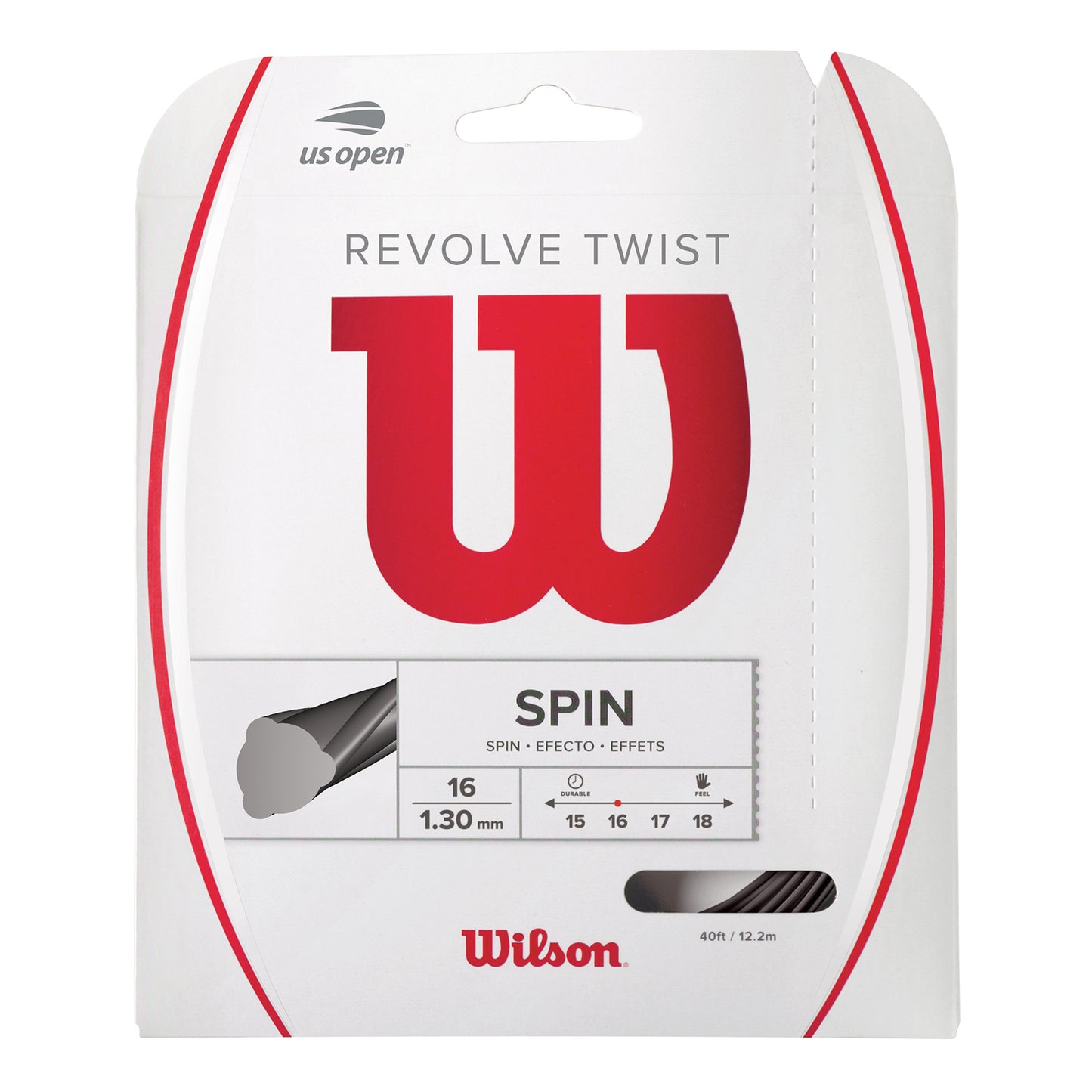 Wilson Revolve Twist Saitenset 12,2m - grau Wilson Revolve Twist Saitenset 12,2m - grau
