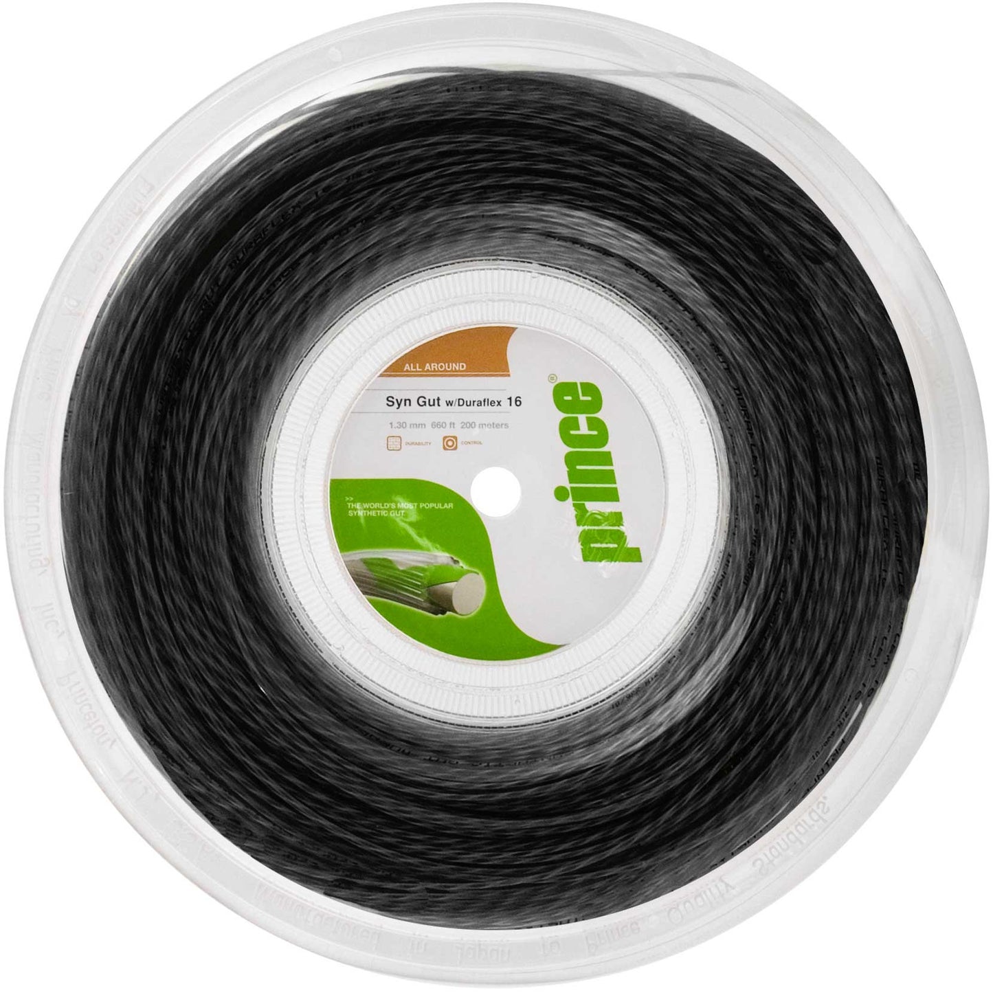 Prince Synthetic Gut Duraflex Saitenrolle 200m - schwarz Prince Synthetic Gut Duraflex Saitenrolle 200m - schwarz