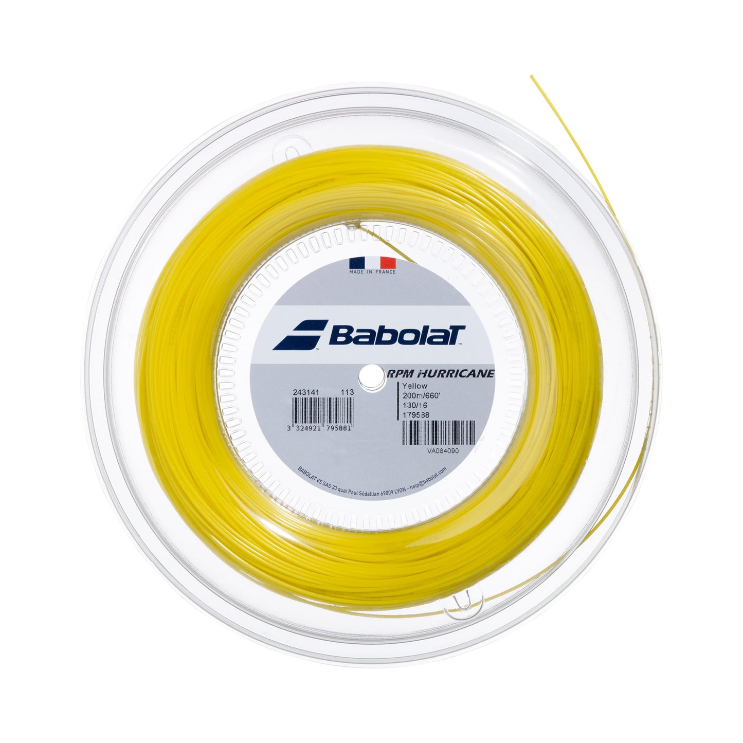 Babolat RPM Hurricane Saitenrolle 200m-Gelb Babolat RPM Hurricane Saitenrolle 200m-Gelb
