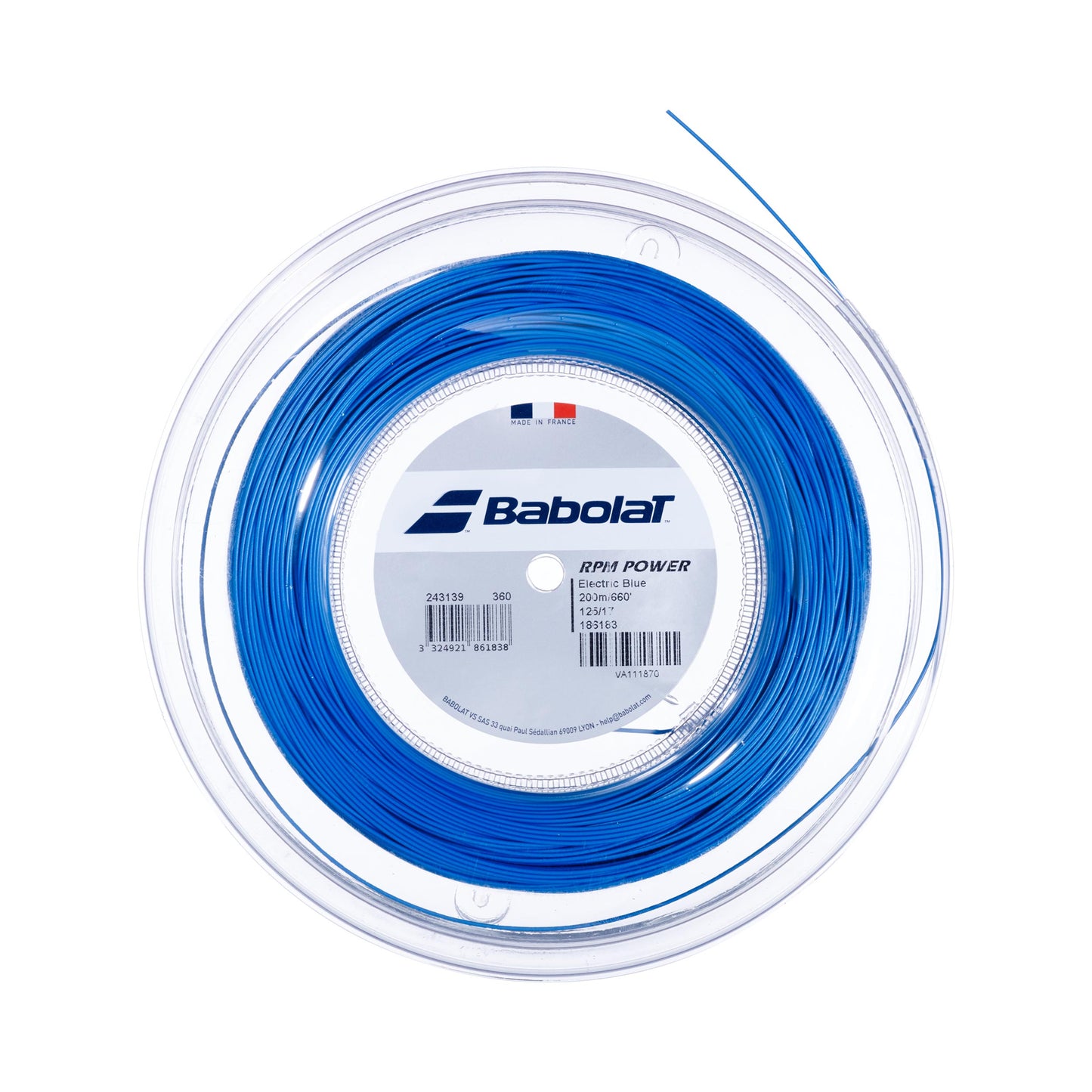 Babolat RPM Power Saitenrolle 200m-Blau Babolat RPM Power Saitenrolle 200m-Blau