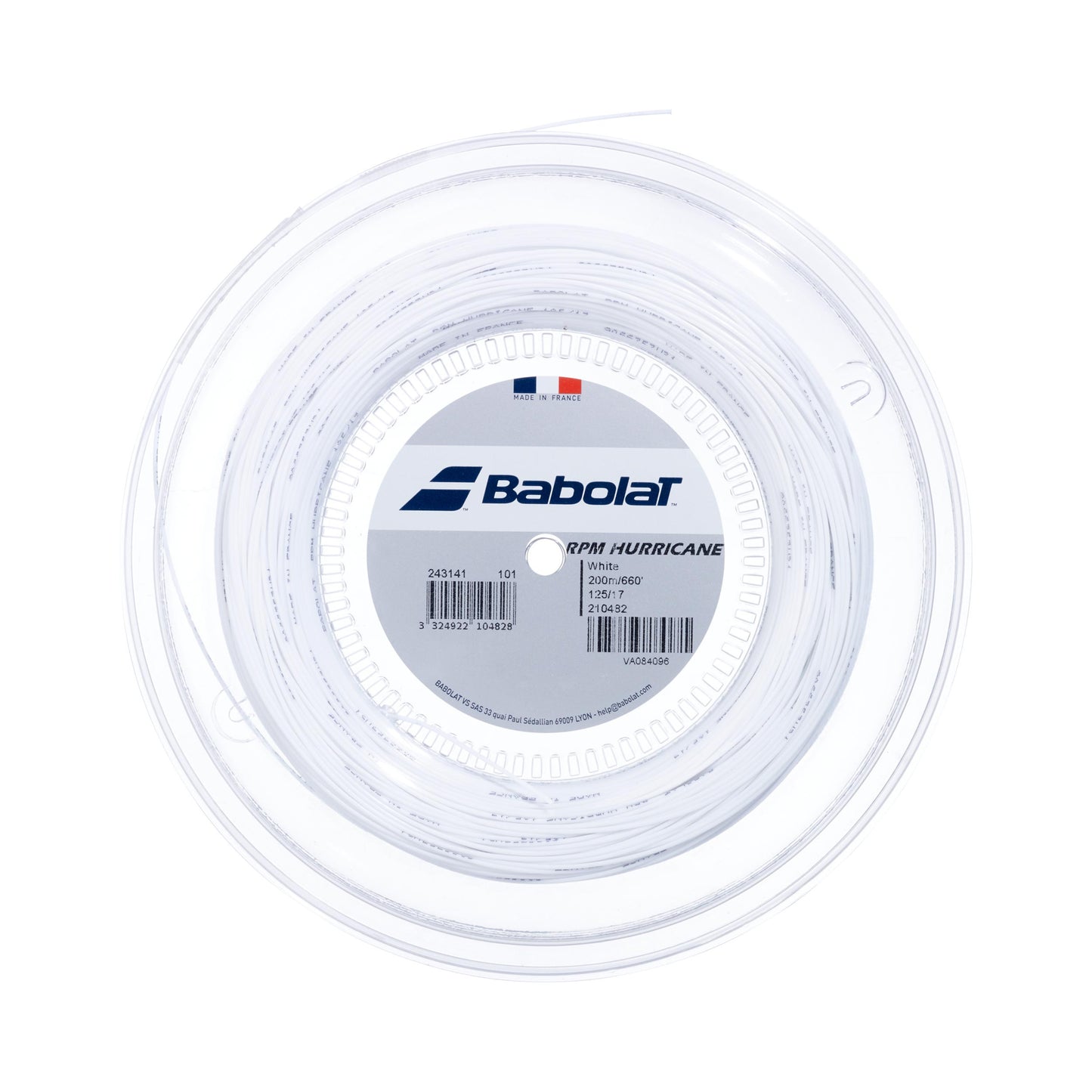 Babolat RPM Hurricane Saitenrolle 200m-Weiß Babolat RPM Hurricane Saitenrolle 200m-Weiß
