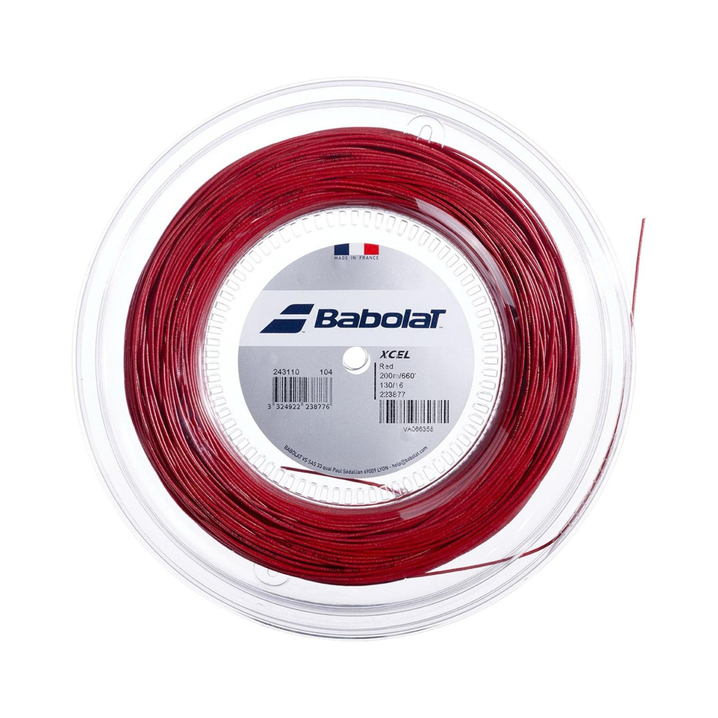 Babolat Xcel Saitenrolle 200m-Rot Babolat Xcel Saitenrolle 200m-Rot