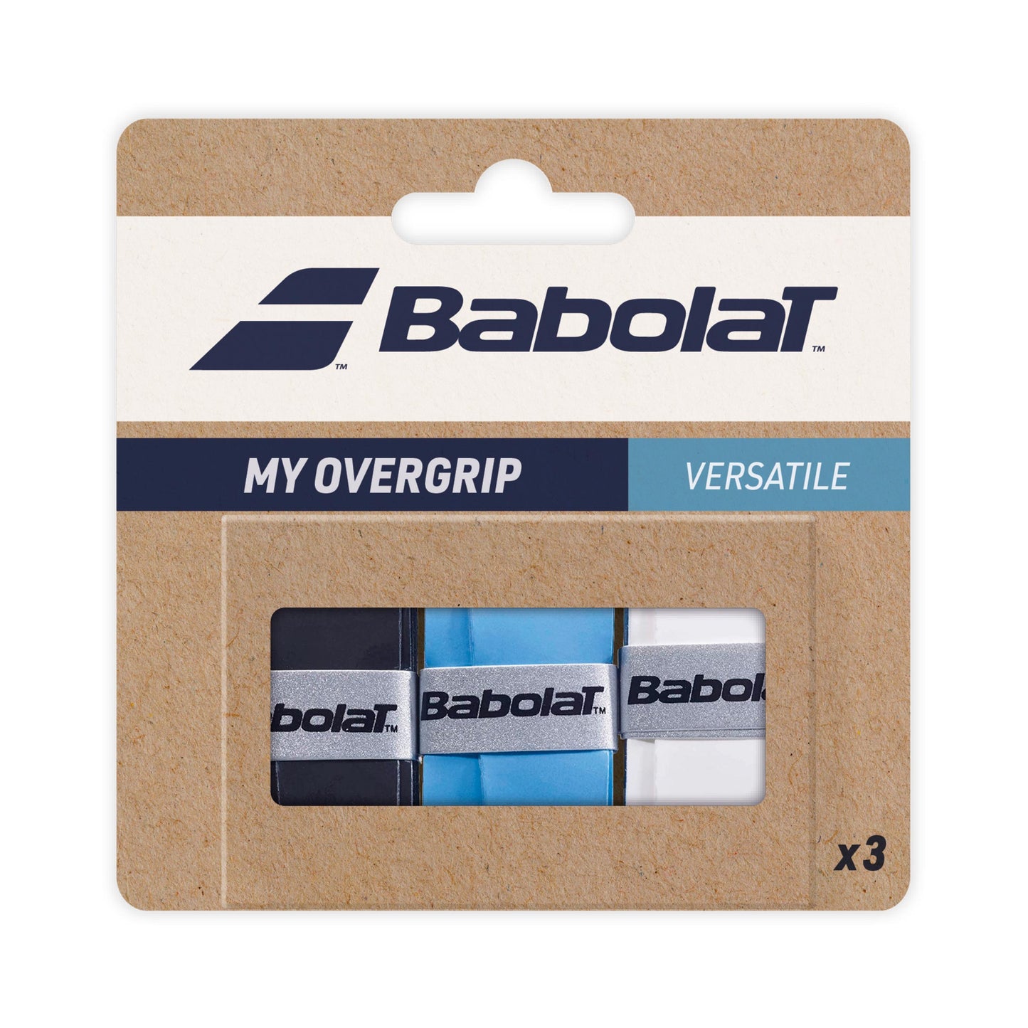 Babolat My Overgrip 3er Pack - schwarz, weiß Babolat My Overgrip 3er Pack - schwarz, weiß