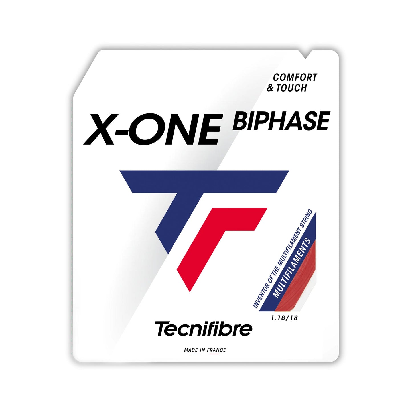 Tecnifibre X-One Biphase 12m Saitenset-Rot Tecnifibre X-One Biphase 12m Saitenset-Rot