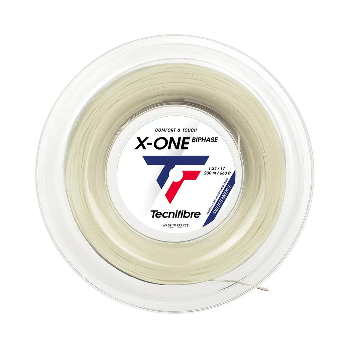 Tecnifibre X-One Biphase 200m Saitenrolle-Nude Tecnifibre X-One Biphase 200m Saitenrolle-Nude
