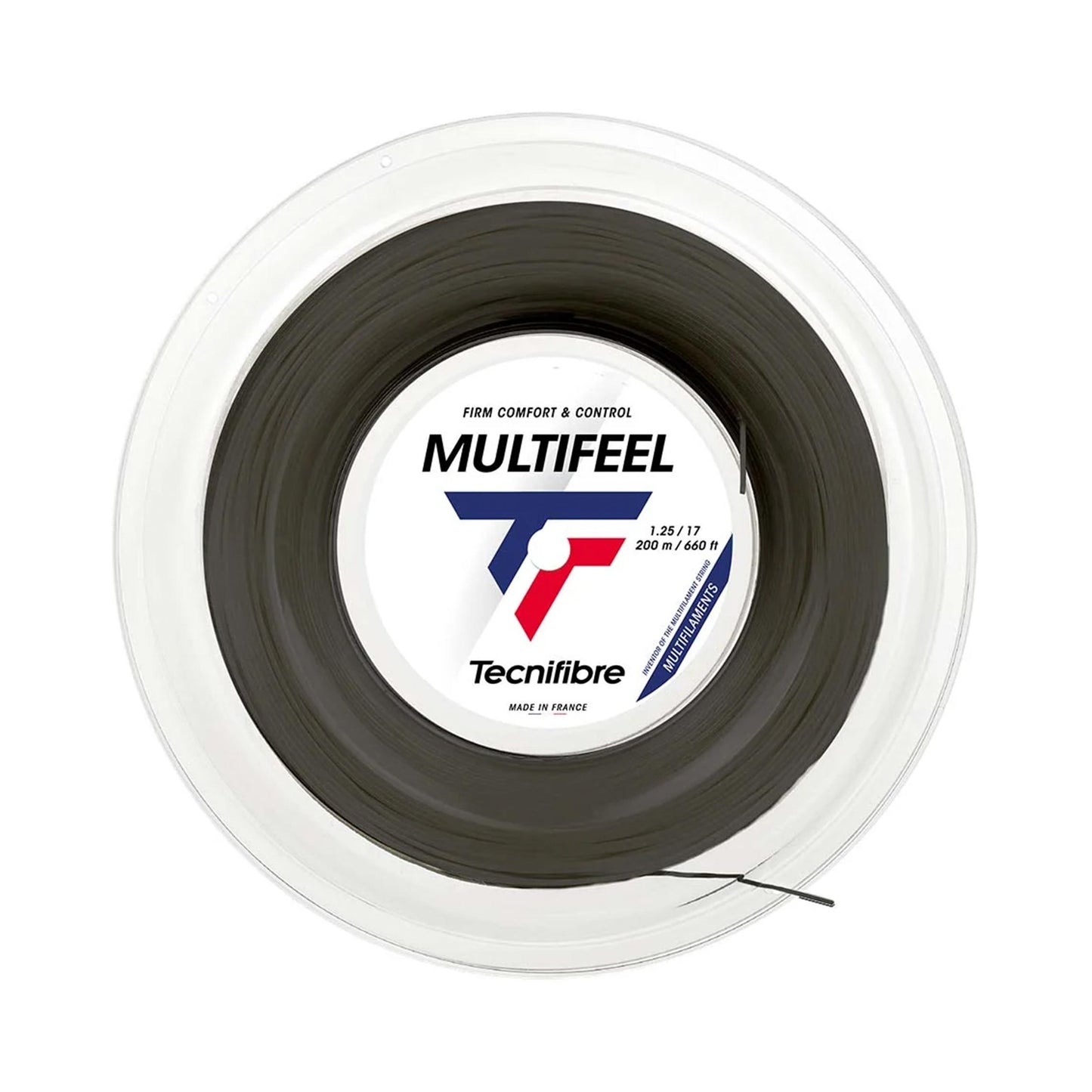 Tecnifibre Multifeel 200m Saitenrolle-Schwarz Tecnifibre Multifeel 200m Saitenrolle-Schwarz
