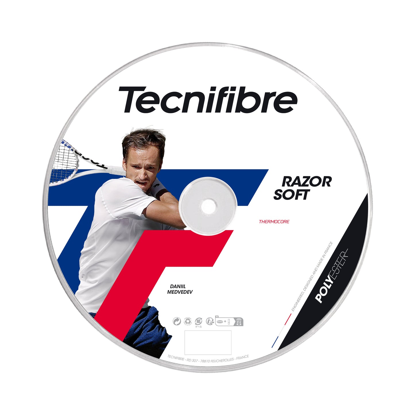Tecnifibre Razor Soft 200m Saitenrolle-Grau Tecnifibre Razor Soft 200m Saitenrolle-Grau