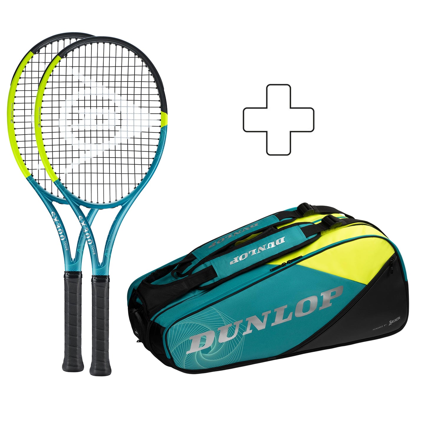 Dunlop 2x SX 300 Tour plus Schlägertasche Dunlop 2x SX 300 Tour plus Schlägertasche
