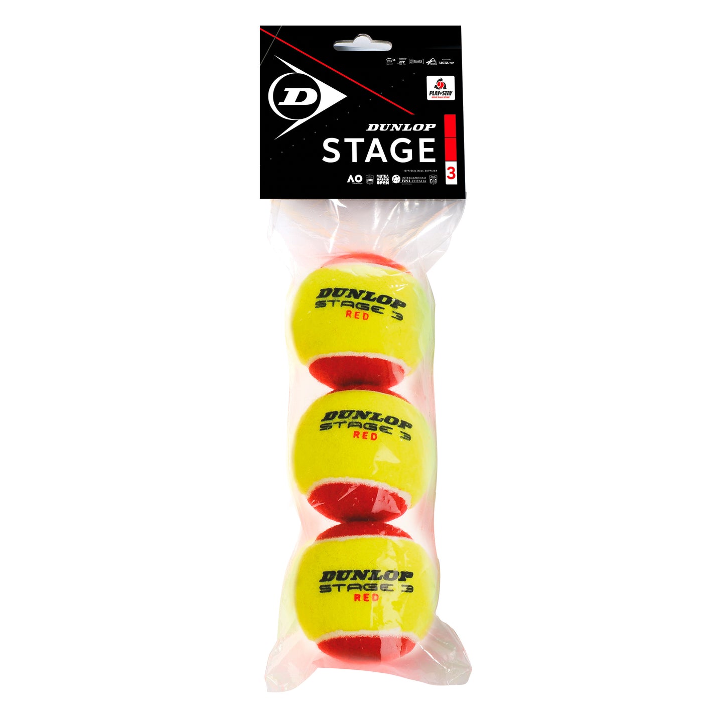 Dunlop Mini Tennis (Stage 3) Red 3er Beutel Dunlop Mini Tennis (Stage 3) Red 3er Beutel