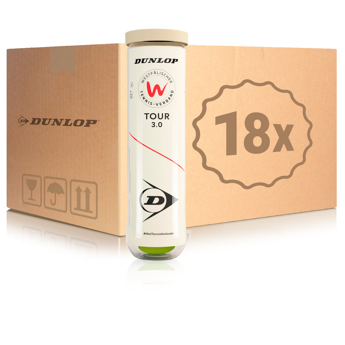Dunlop 18x 4er Dose WTV TOUR 3.0 Dunlop 18x 4er Dose WTV TOUR 3.0