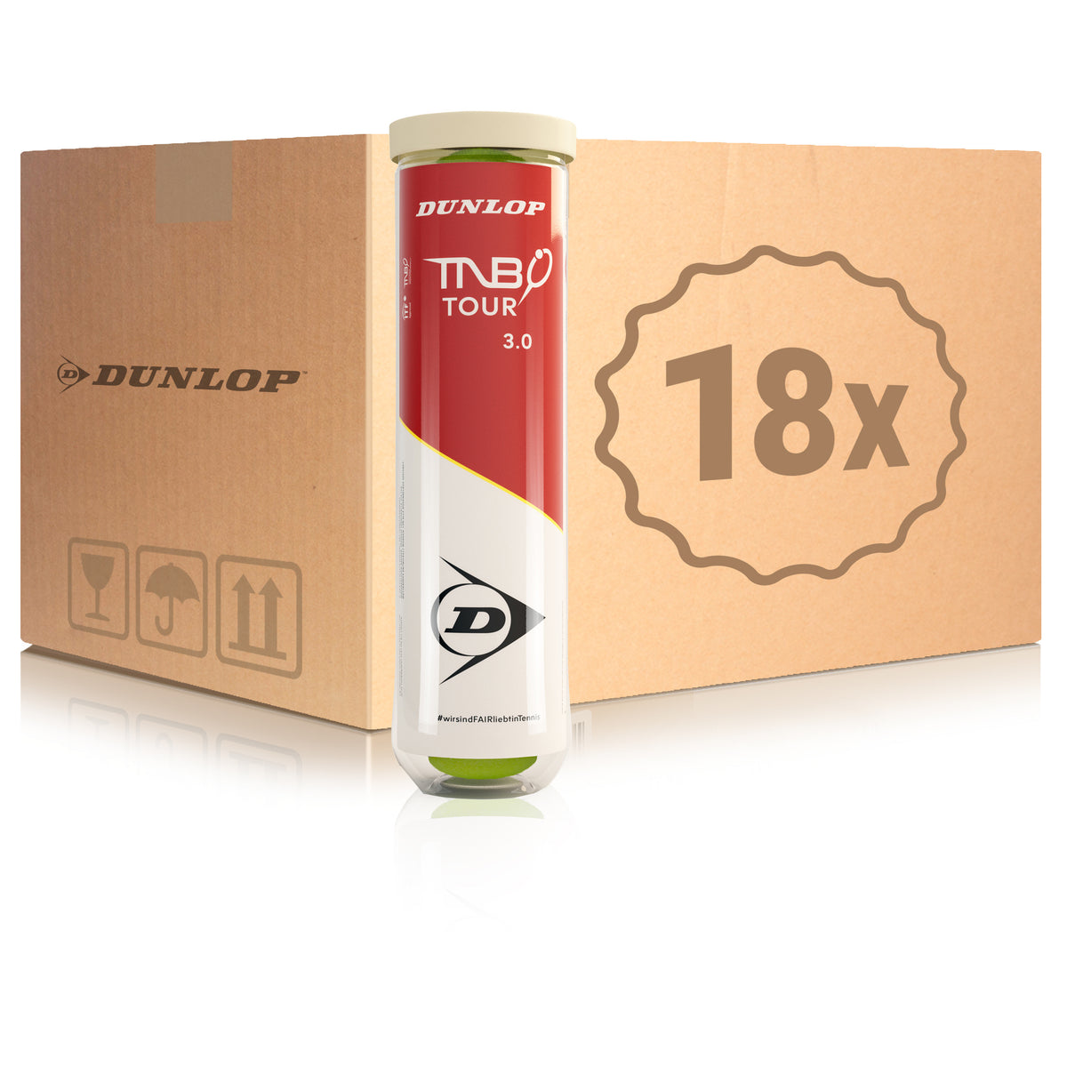 Dunlop 18x 4er Dose TNB Tour 3.0 Dunlop 18x 4er Dose TNB Tour 3.0