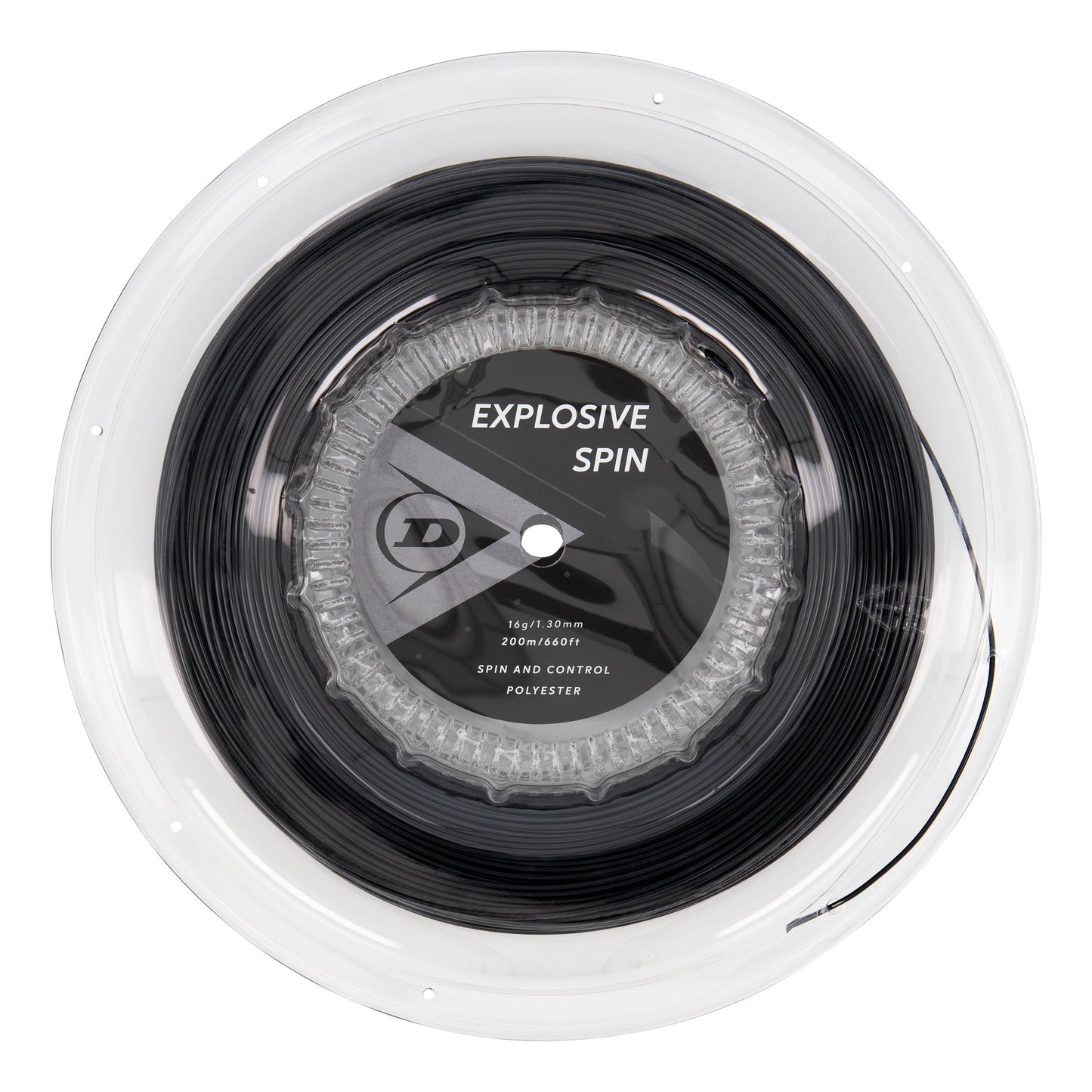 Dunlop Explosive Spin Saitenrolle 200m-Schwarz Dunlop Explosive Spin Saitenrolle 200m-Schwarz