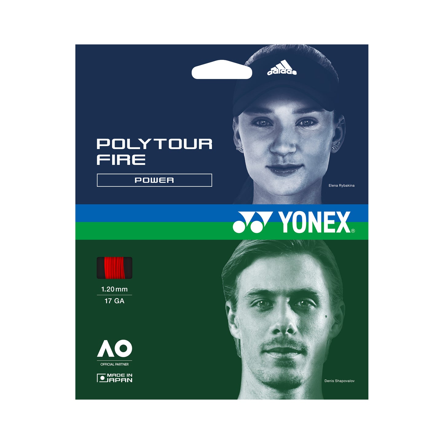 Yonex Poly Tour Fire Saitenset 12m - rot Yonex Poly Tour Fire Saitenset 12m - rot
