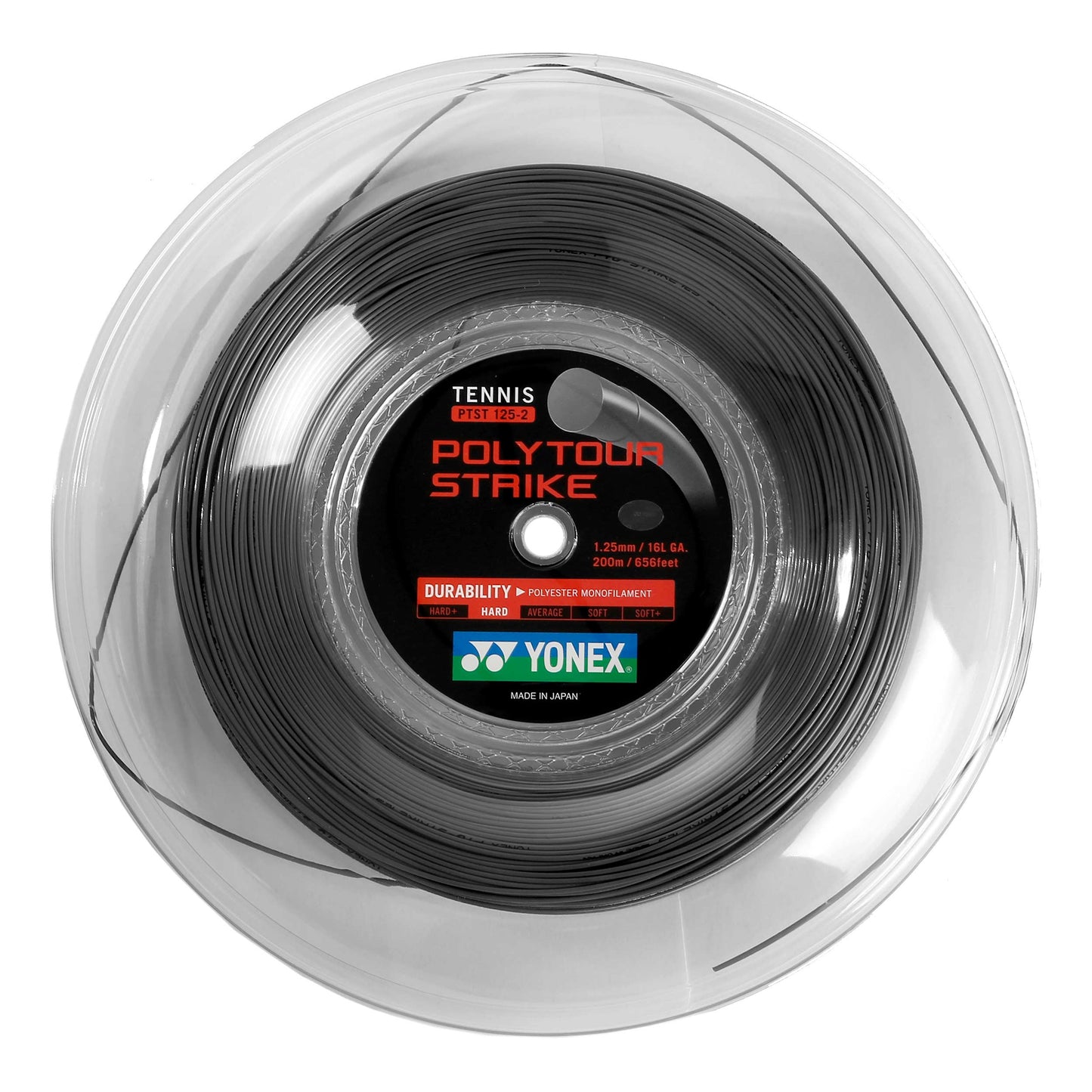 Yonex Poly Tour Strike Saitenrolle 200m - dunkelgrau Yonex Poly Tour Strike Saitenrolle 200m - dunkelgrau