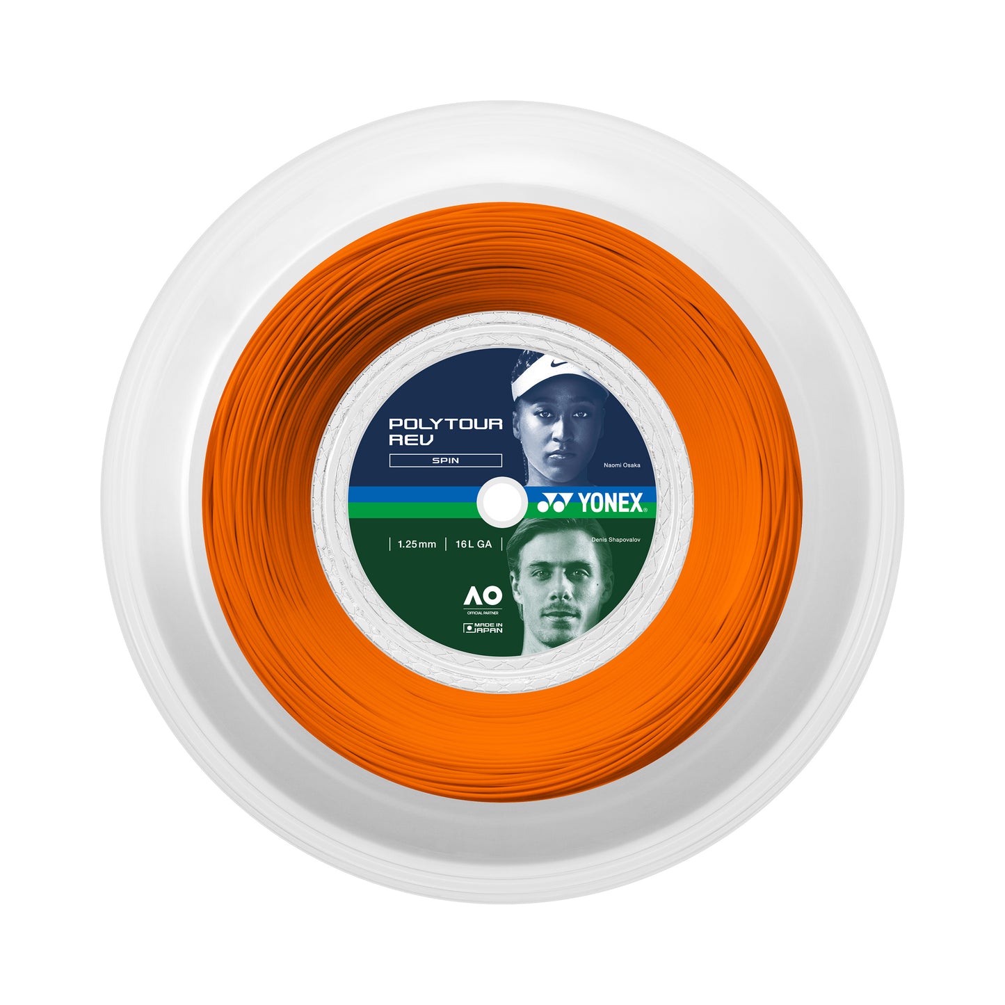 Yonex Poly Tour Rev Saitenrolle 200m-Orange Yonex Poly Tour Rev Saitenrolle 200m-Orange