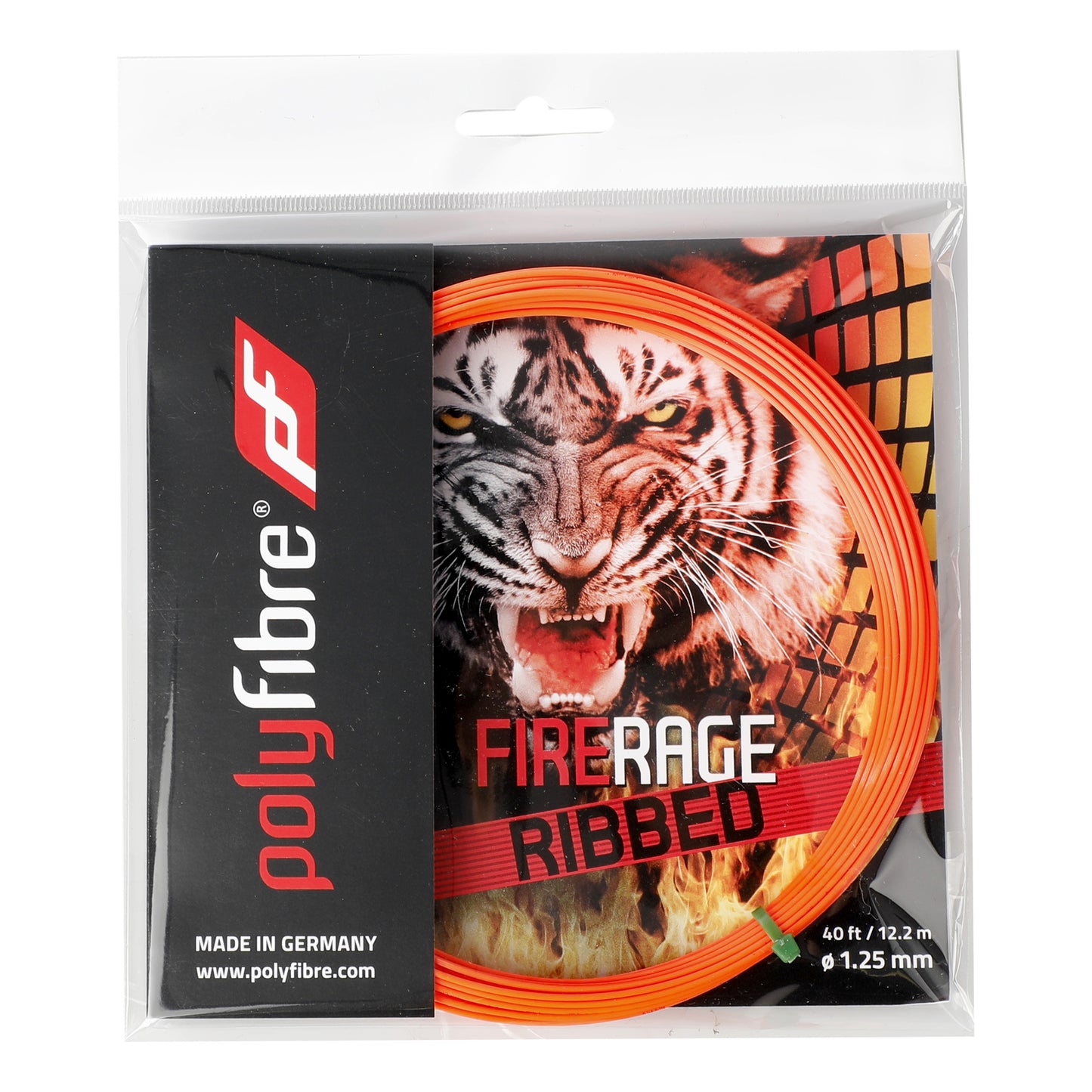 Polyfibre Firerage Ribbed 12m Saitenset-Rot Polyfibre Firerage Ribbed 12m Saitenset-Rot