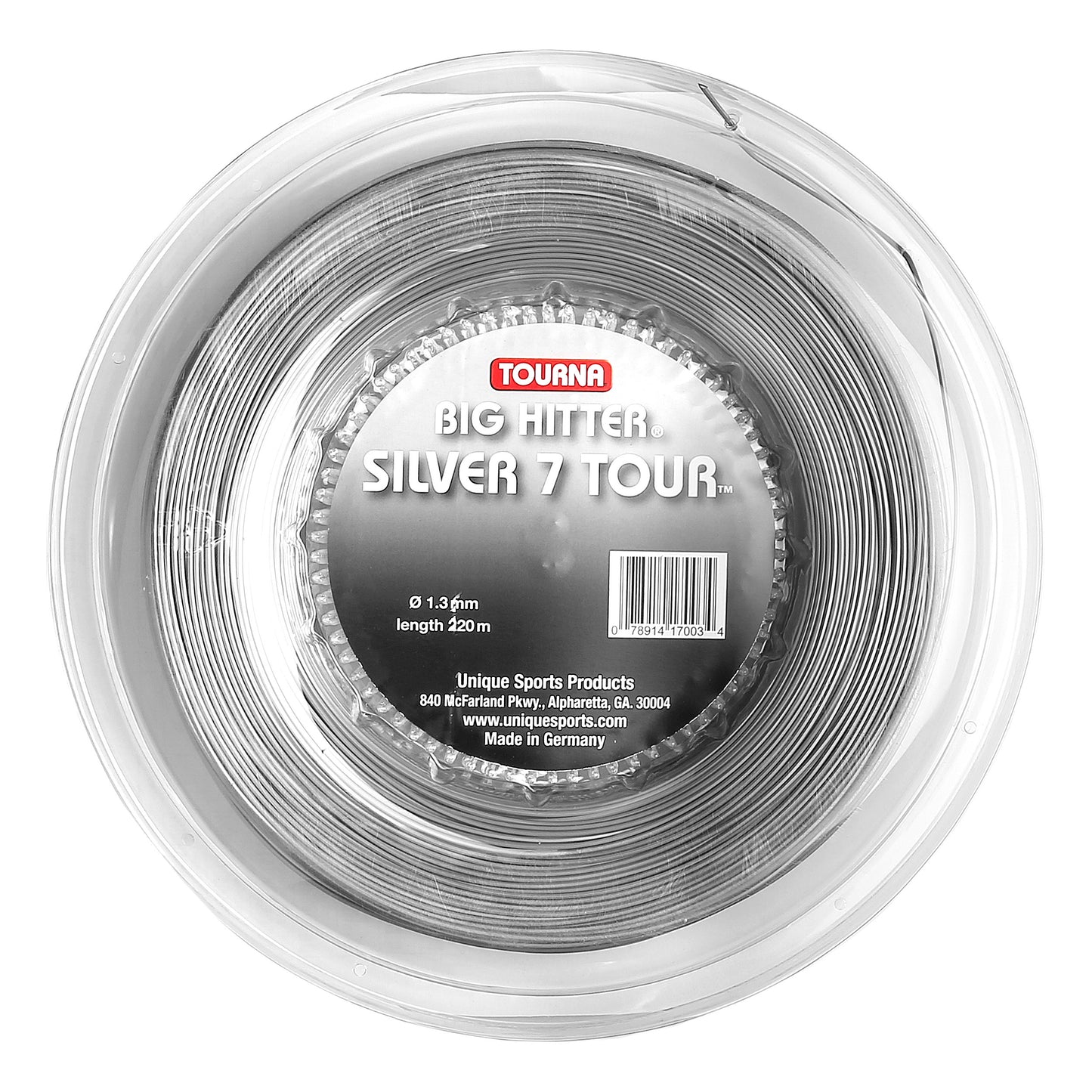 Tourna Silver7 Tour Saitenrolle 220m-Silber Tourna Silver7 Tour Saitenrolle 220m-Silber