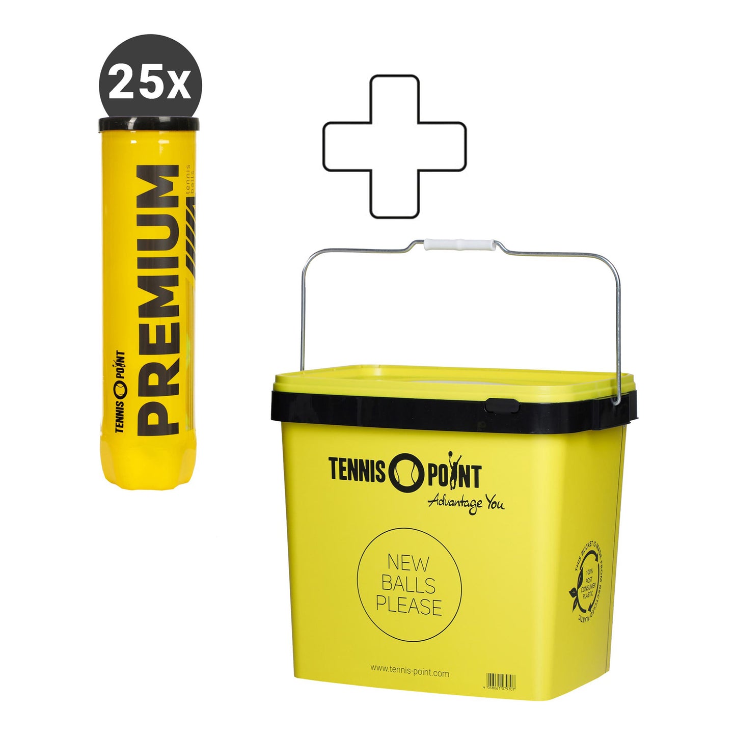 Tennis-Point 4er Dose 25 x Premium plus Balleimer Tennis-Point 4er Dose 25 x Premium plus Balleimer