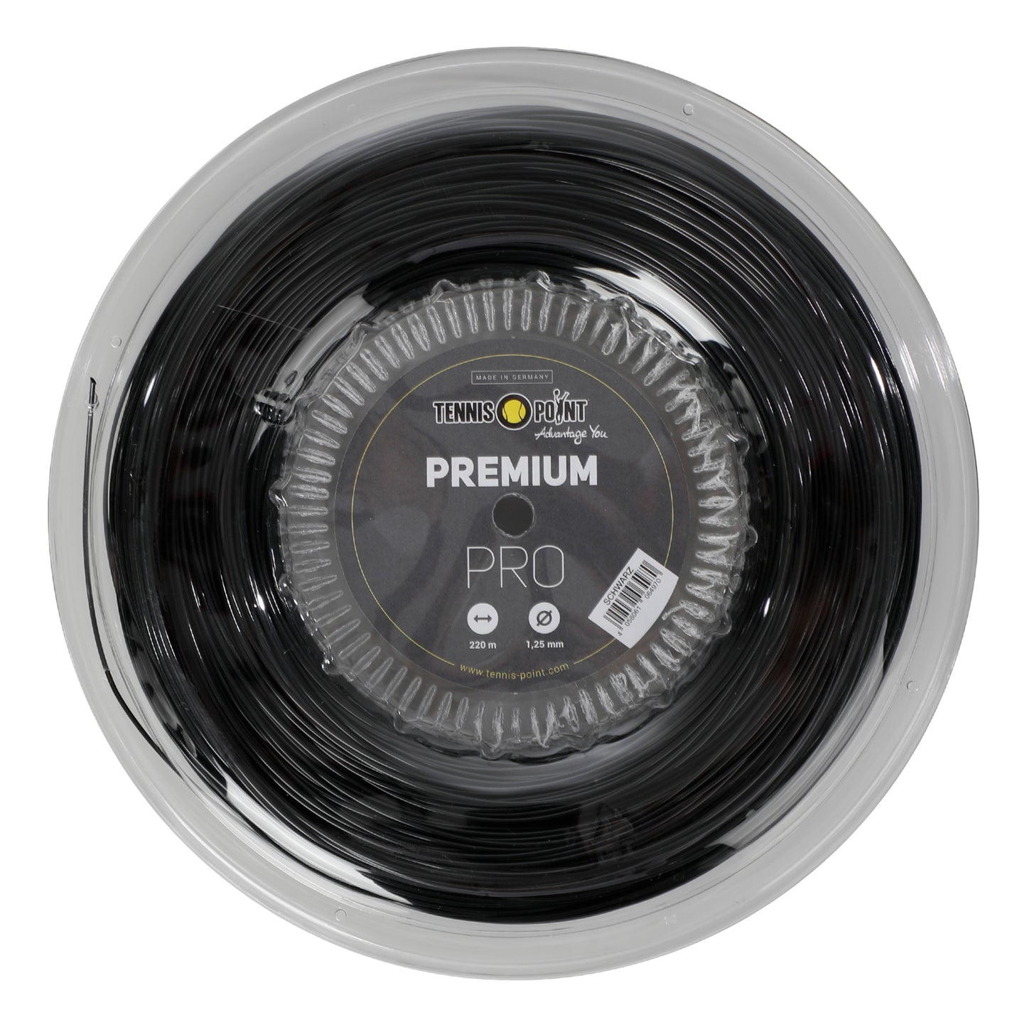 Tennis-Point Premium Pro Saitenrolle 220m - schwarz Tennis-Point Premium Pro Saitenrolle 220m - schwarz