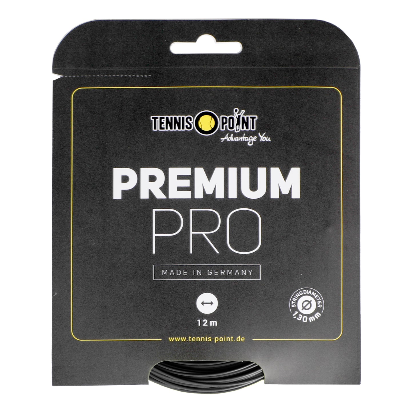 Tennis-Point Premium Pro Saitenset 12m-Schwarz Tennis-Point Premium Pro Saitenset 12m-Schwarz