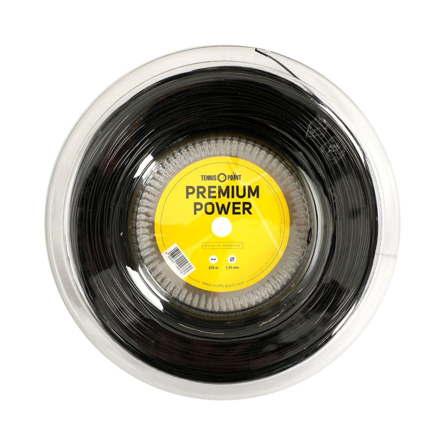 Tennis-Point Premium Power Saitenrolle 220m-Schwarz Tennis-Point Premium Power Saitenrolle 220m-Schwarz