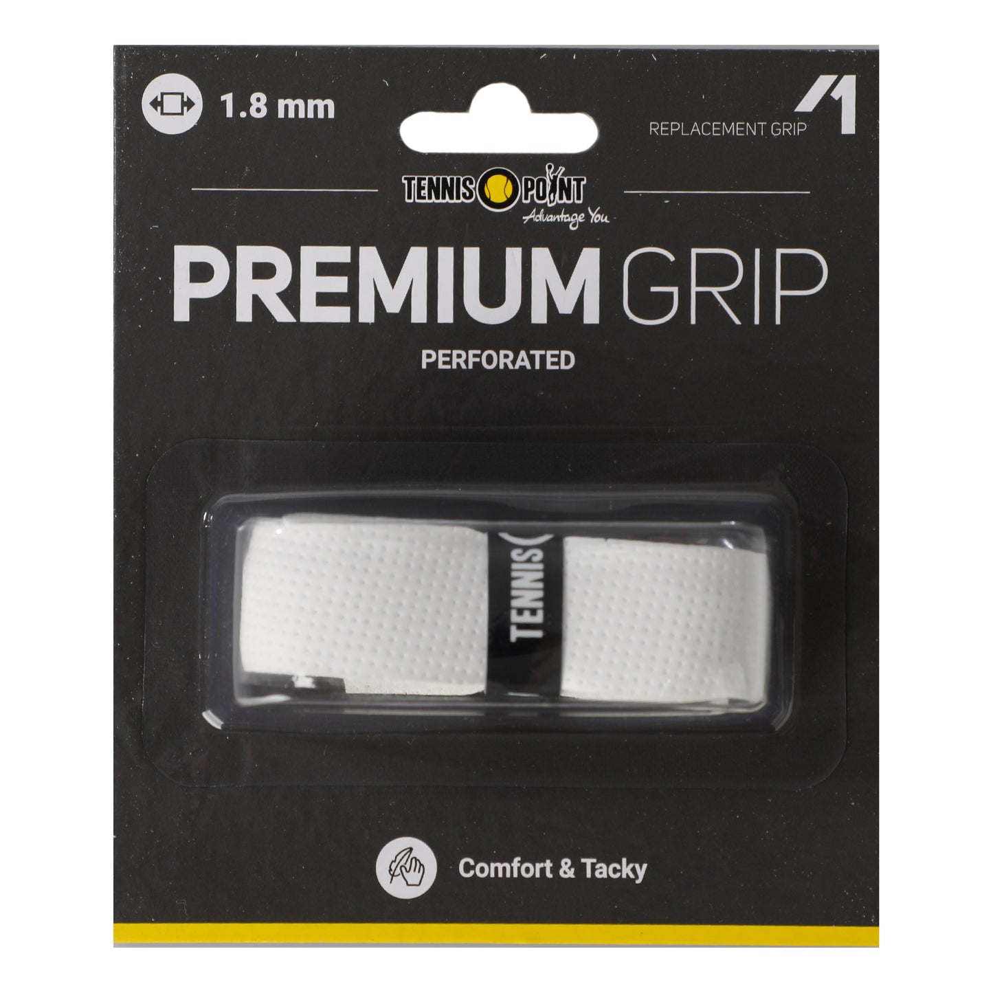 Tennis-Point Premium Grip Perforated 1er Pack-Weiß Tennis-Point Premium Grip Perforated 1er Pack-Weiß