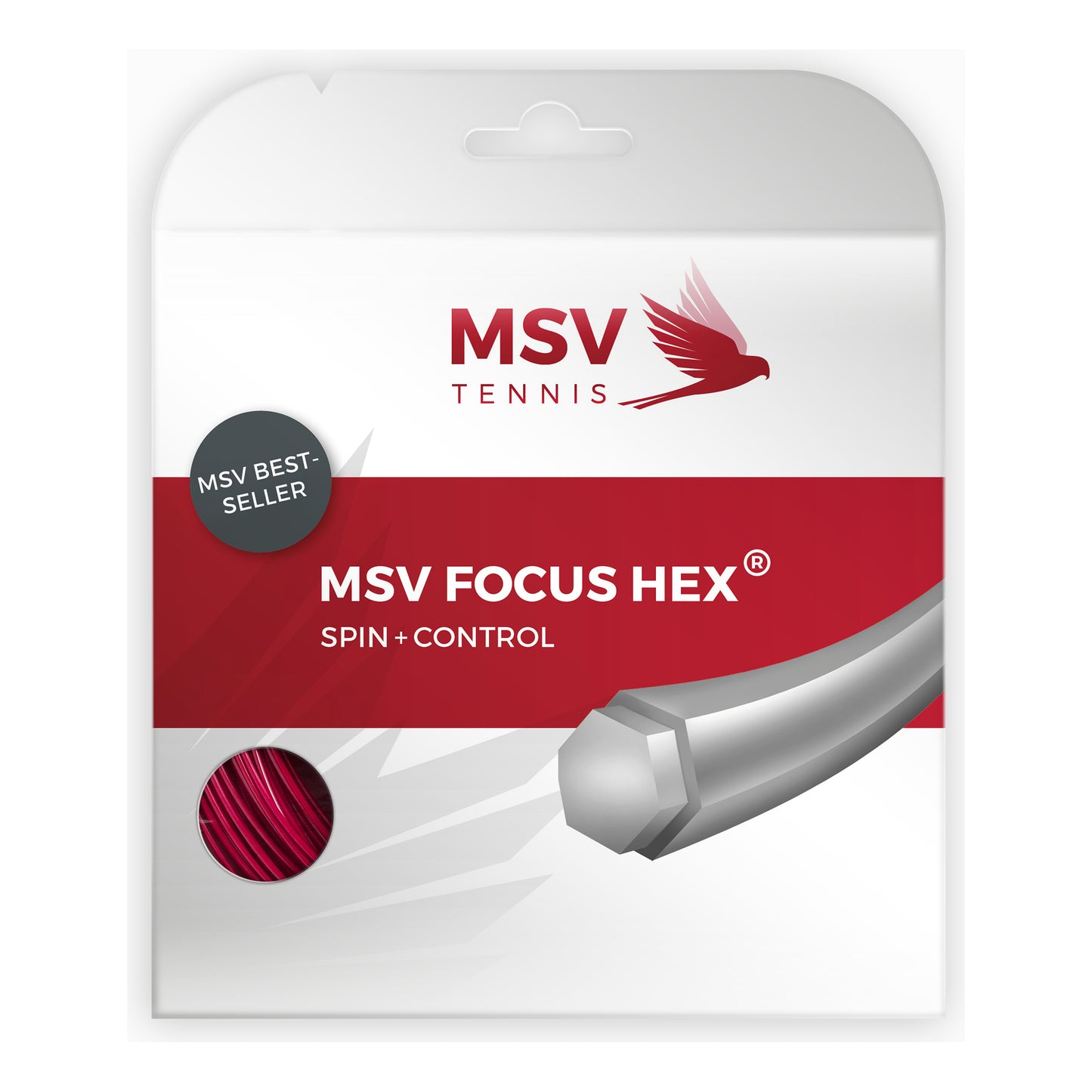 MSV Focus-HEX Saitenset 12m-Rot MSV Focus-HEX Saitenset 12m-Rot