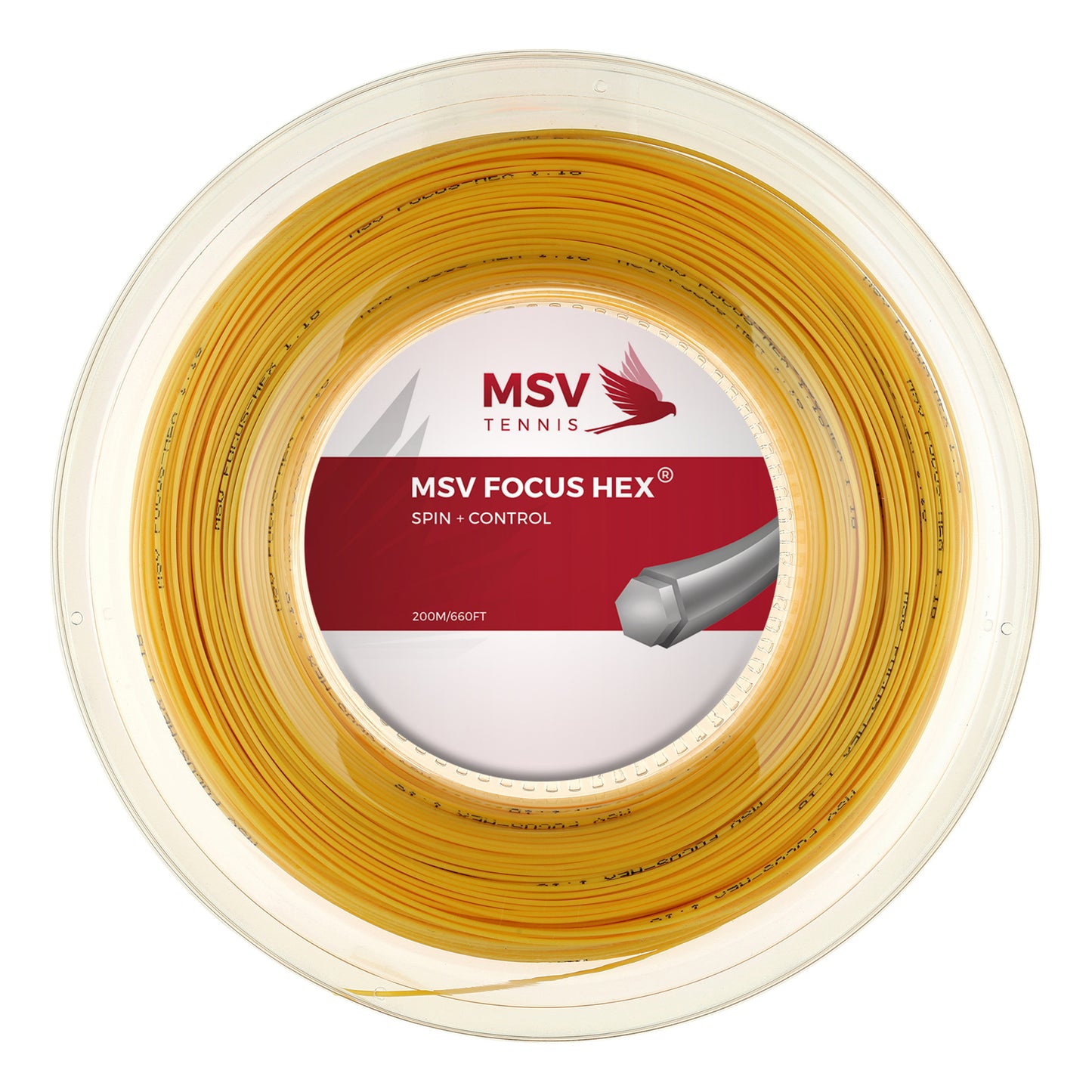 MSV Focus-HEX Saitenrolle 200m-Gelb MSV Focus-HEX Saitenrolle 200m-Gelb