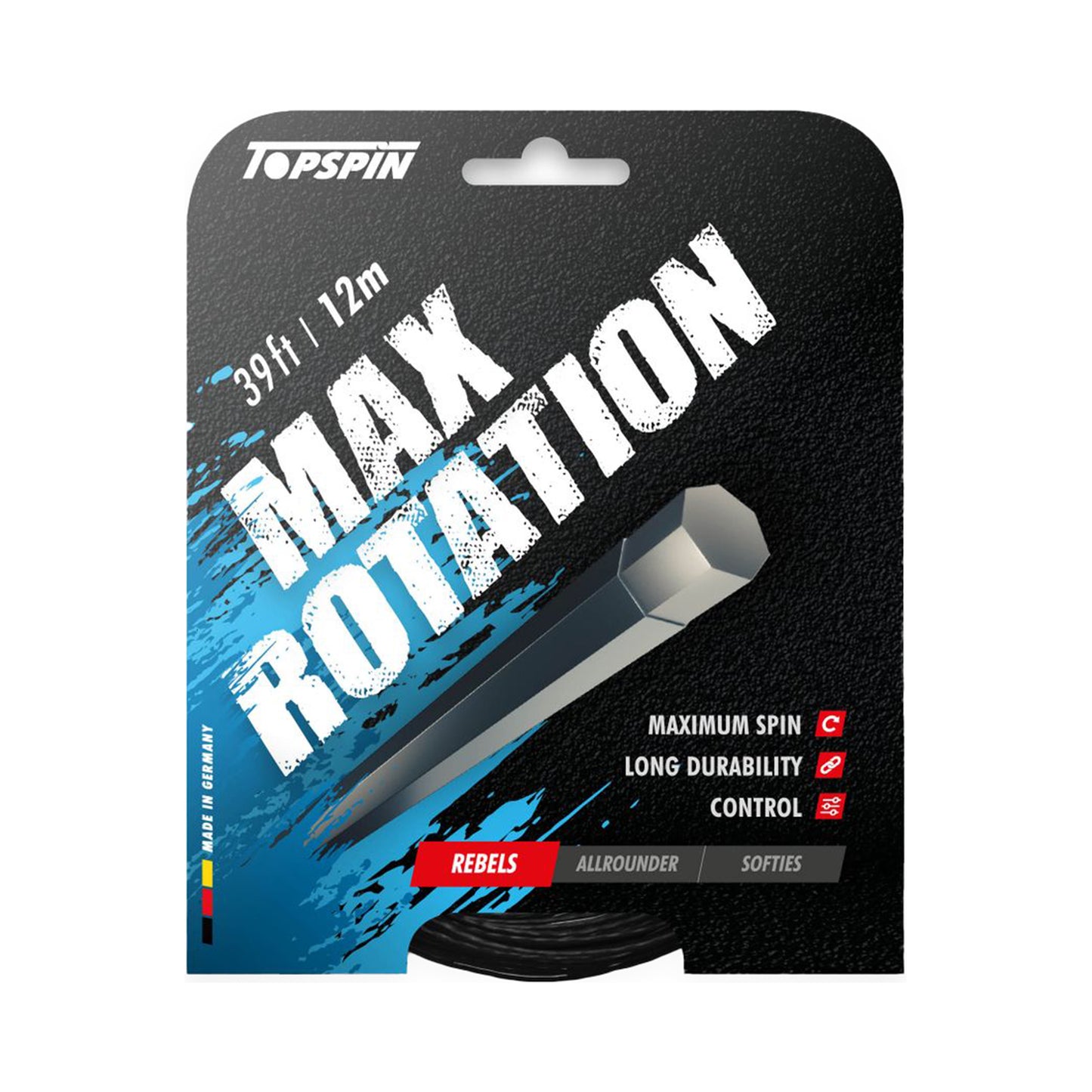 Topspin Max Rotation 12m Saitenset-Schwarz Topspin Max Rotation 12m Saitenset-Schwarz