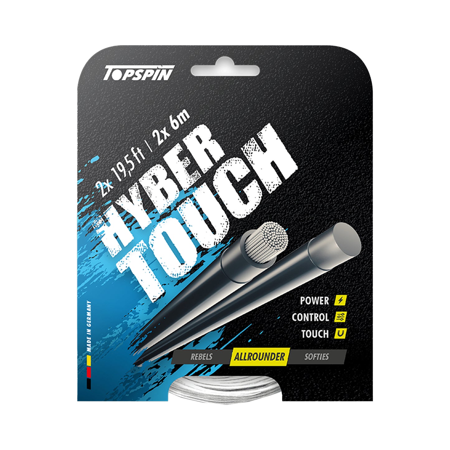 Topspin Hyber Touch 2 X 6m Saitenset-Weiß Topspin Hyber Touch 2 X 6m Saitenset-Weiß
