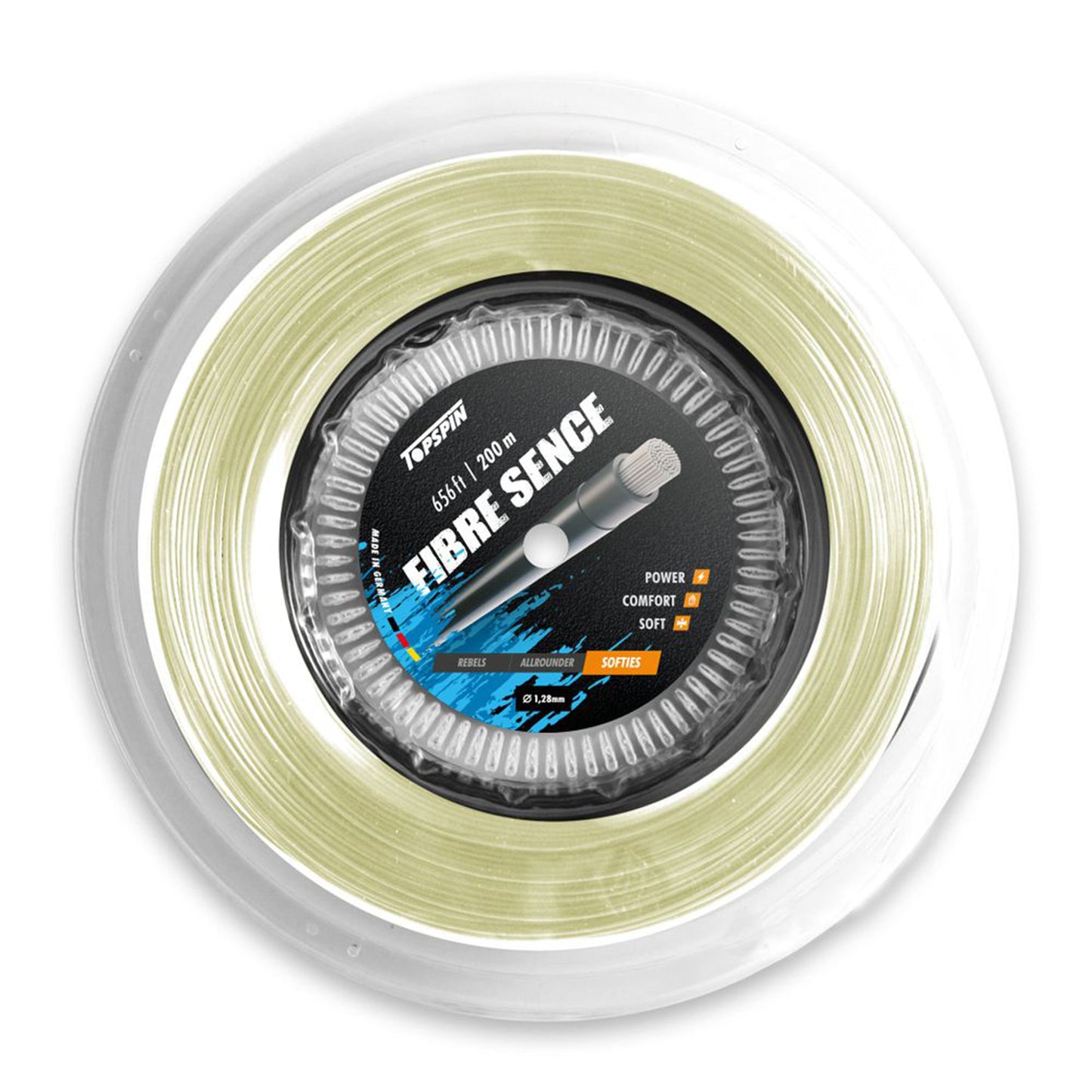 Topspin Fibre Sence 200m Saitenrolle-Nude Topspin Fibre Sence 200m Saitenrolle-Nude