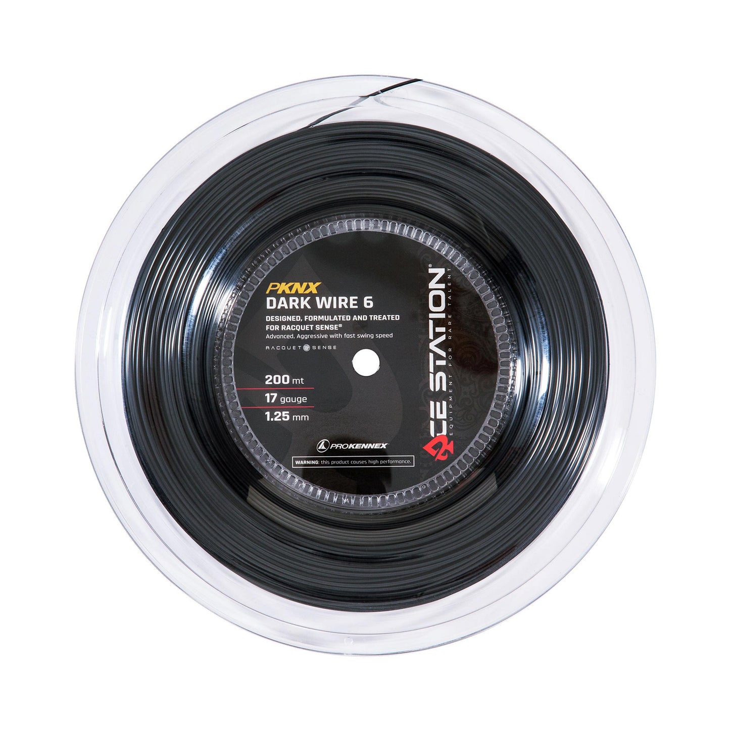 PROKENNEX Dark Wire 6 Saitenrolle 200m-Schwarz PROKENNEX Dark Wire 6 Saitenrolle 200m-Schwarz