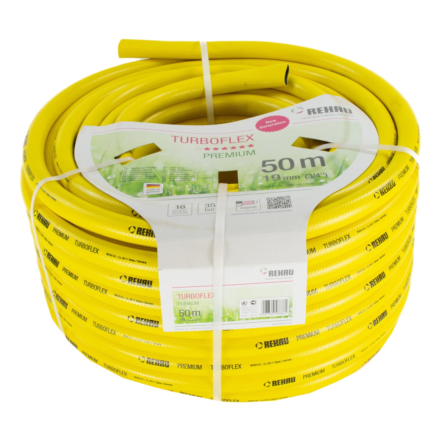 Tegra 50m Wasserschlauch 3/4"-Gelb Tegra 50m Wasserschlauch 3/4"-Gelb