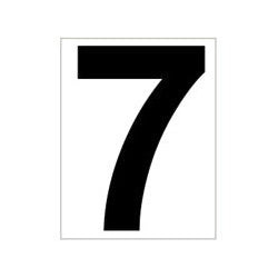 Tegra Platzziffer 7 Schild-Weiß,Schwarz Tegra Platzziffer 7 Schild-Weiß,Schwarz