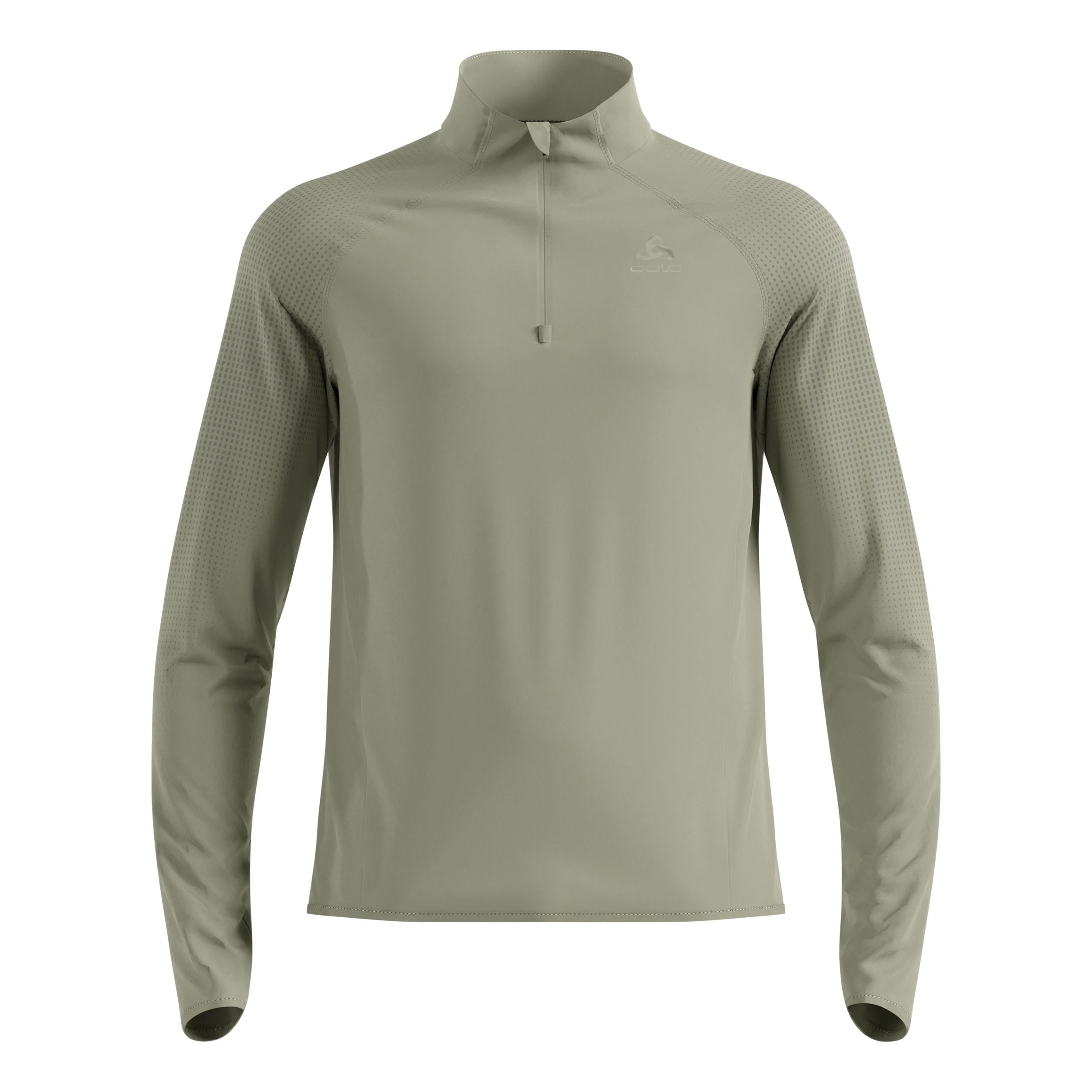 odlo zeroweight warm handschuhe Zeroweight Warm Mid Layer 1/2 Zip Laufshirt Herren-Oliv