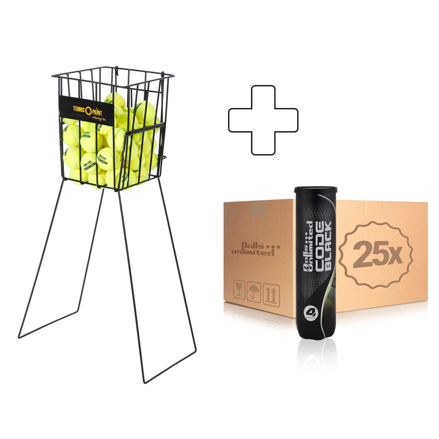Balls Unlimited 25x 4er Dose Code Black plus Ballkorb Balls Unlimited 25x 4er Dose Code Black plus Ballkorb