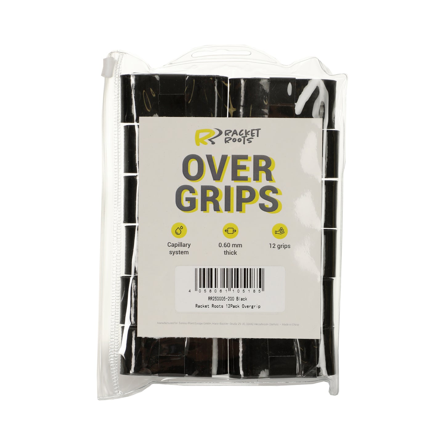 Racket Roots RR Grip 12er Pack-Schwarz Racket Roots RR Grip 12er Pack-Schwarz