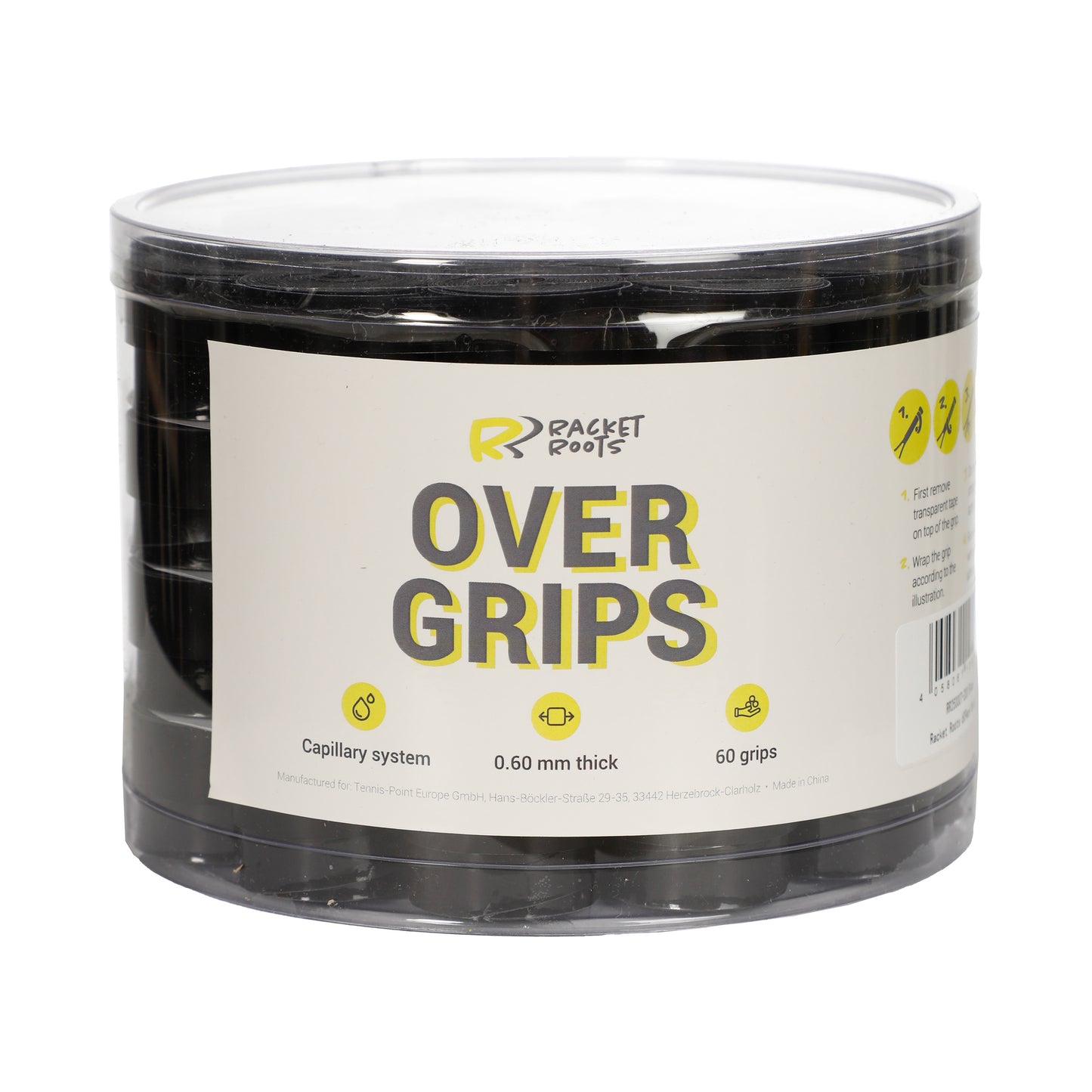 Racket Roots RR Grip 60er Box-Schwarz Racket Roots RR Grip 60er Box-Schwarz