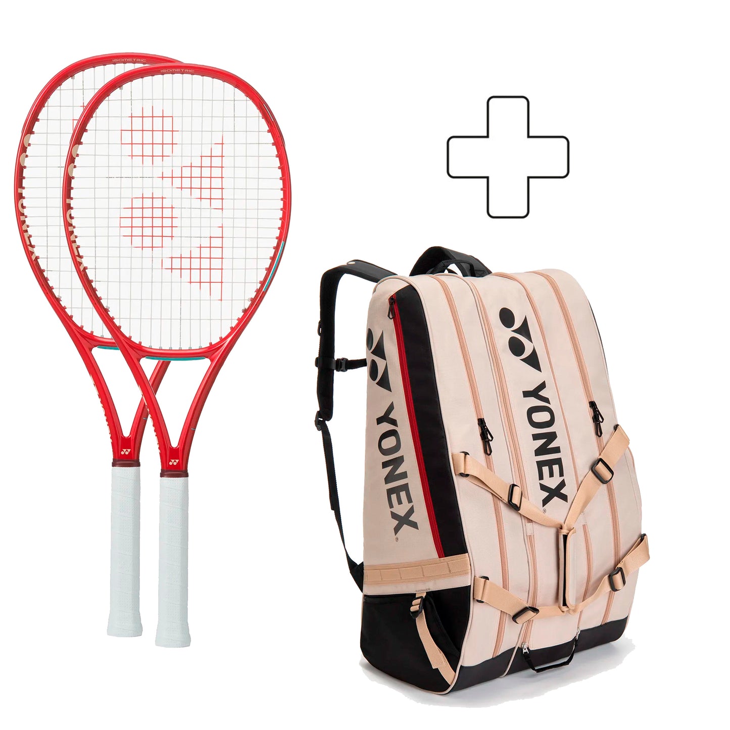 Yonex 2x VCore 100 (2026) plus Schlägertasche Yonex 2x VCore 100 (2026) plus Schlägertasche