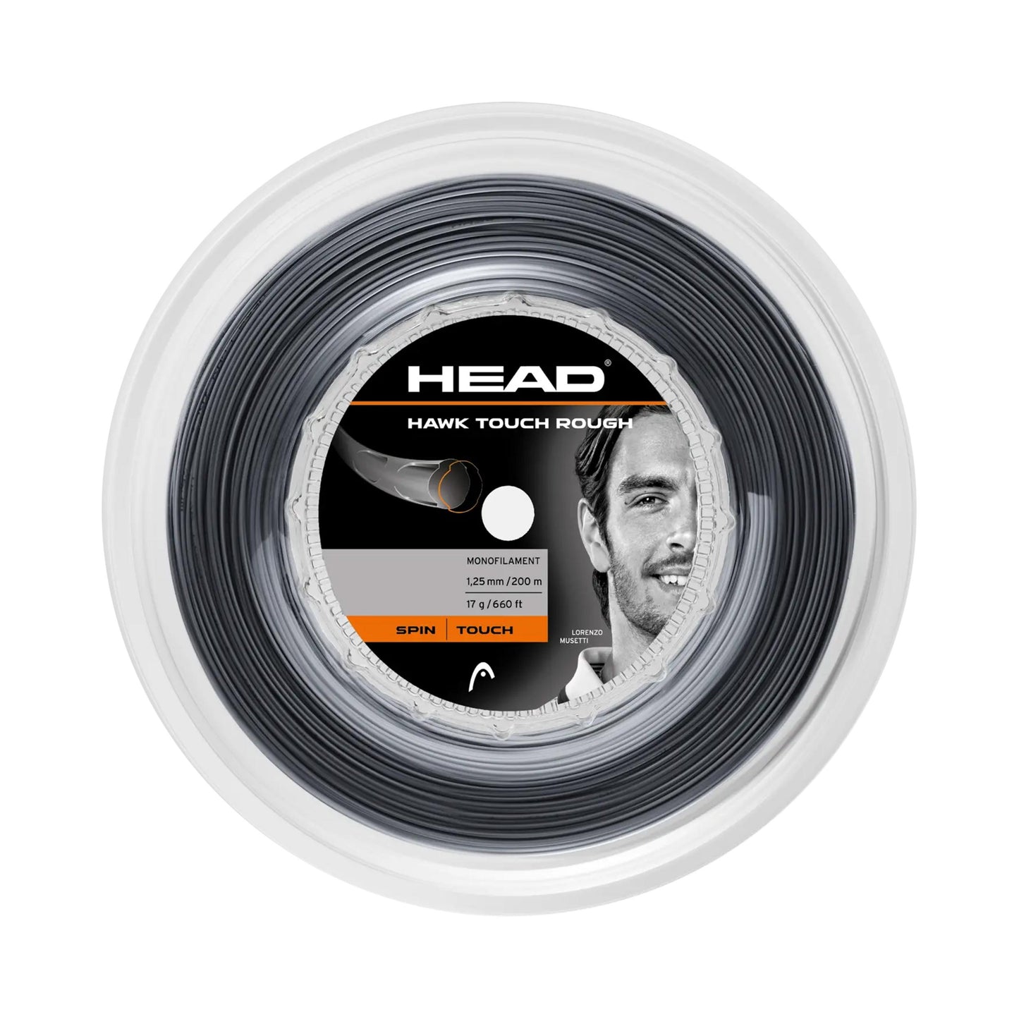 HEAD Hawk Touch Rough Saitenrolle 200m - schwarz HEAD Hawk Touch Rough Saitenrolle 200m - schwarz