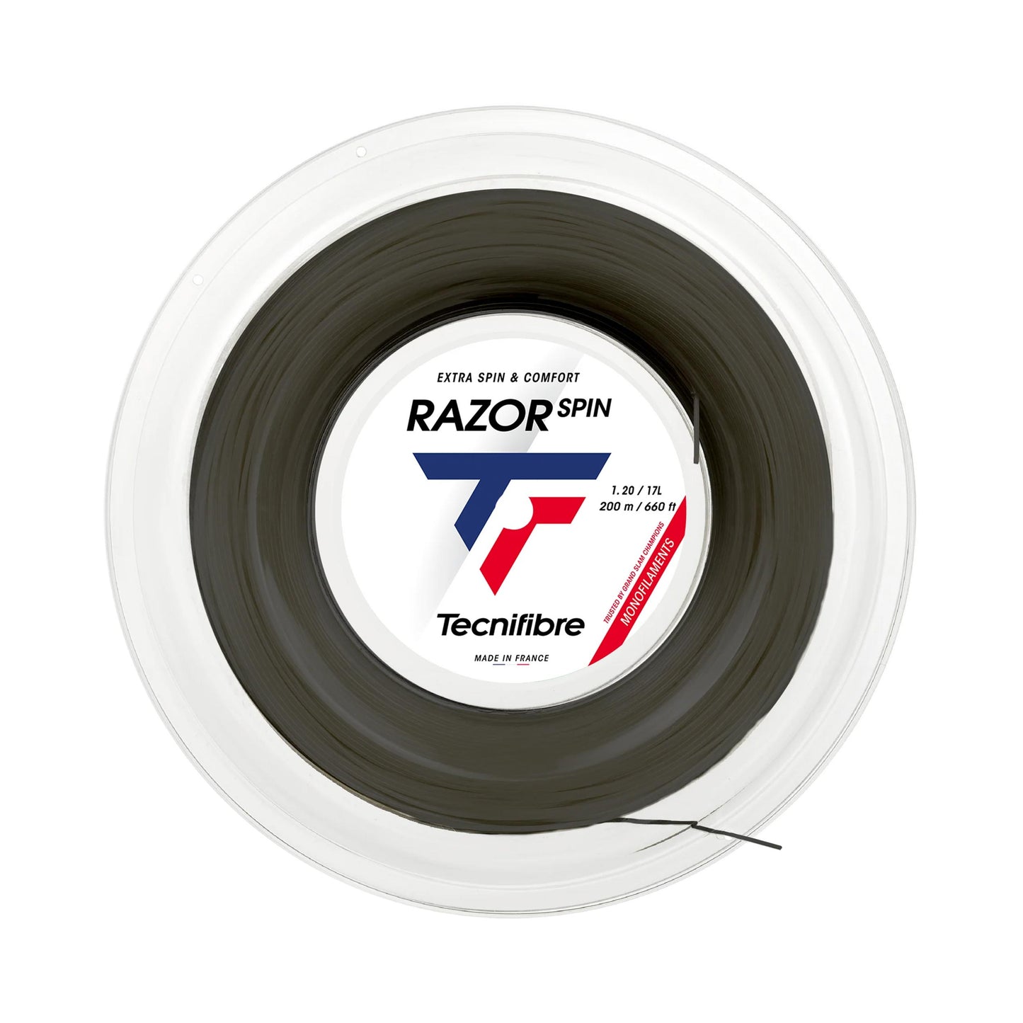 Tecnifibre Razor Spin Saitenrolle 200m - schwarz Tecnifibre Razor Spin Saitenrolle 200m - schwarz