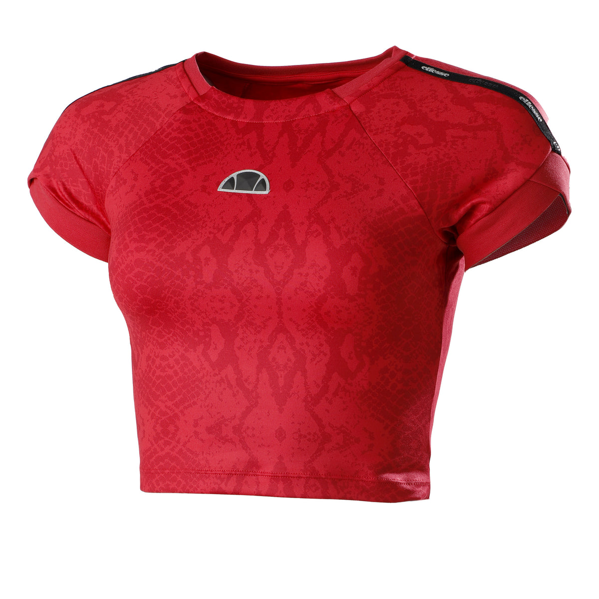 Ellesse Arianne Crop T-Shirt Damen - dunkelrot, schwarz