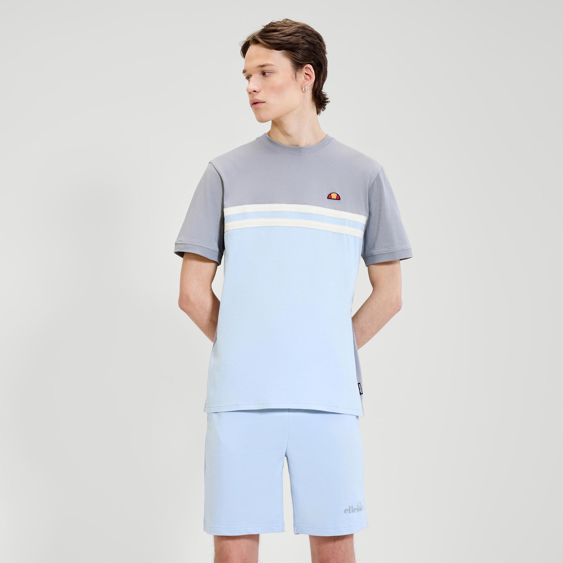 Ellesse Atrei T-Shirt Herren-Hellblau,Grau